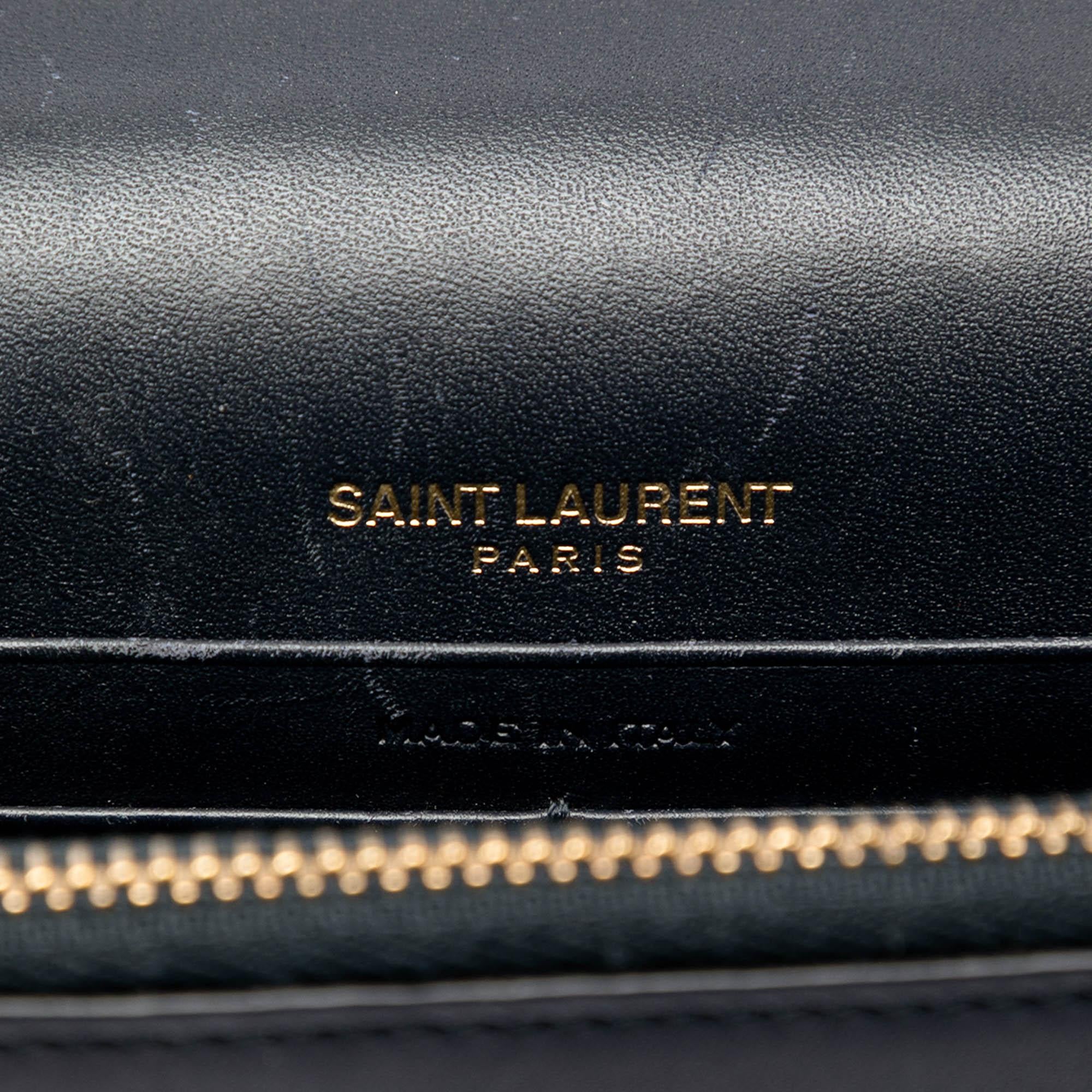 Saint Laurent Smooth Calfskin Monogram Kate Tassel Chain Wallet