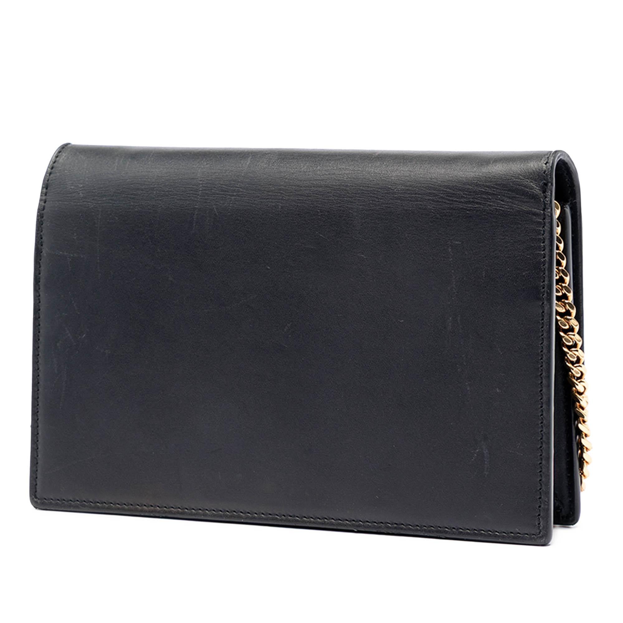 Saint Laurent Smooth Calfskin Monogram Kate Tassel Chain Wallet