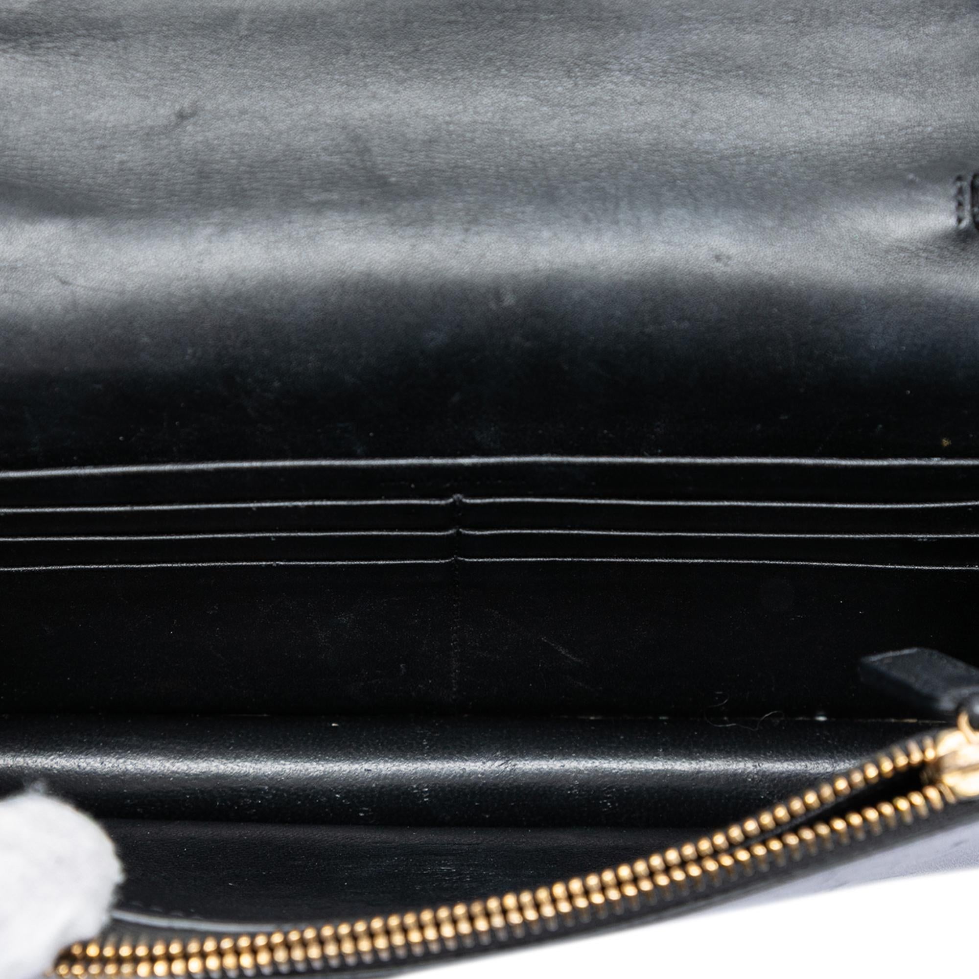 Saint Laurent Smooth Calfskin Monogram Kate Tassel Chain Wallet