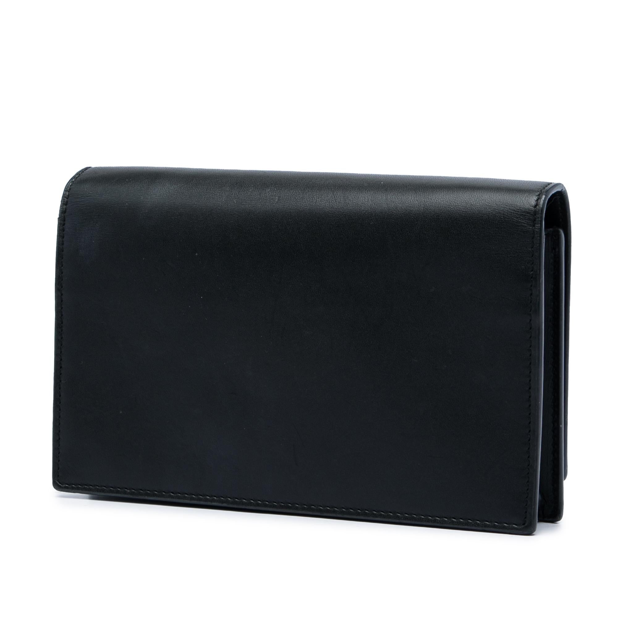 Saint Laurent Smooth Calfskin Monogram Kate Tassel Chain Wallet