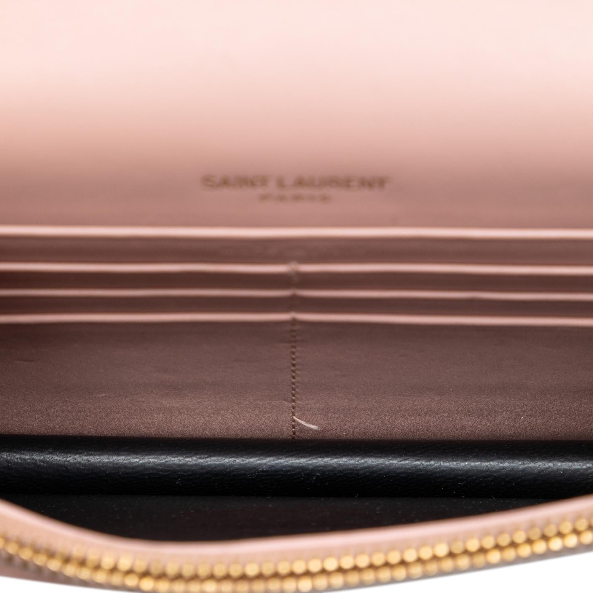 Saint Laurent Smooth Calfskin Monogram Kate Tassel Wallet on Chain