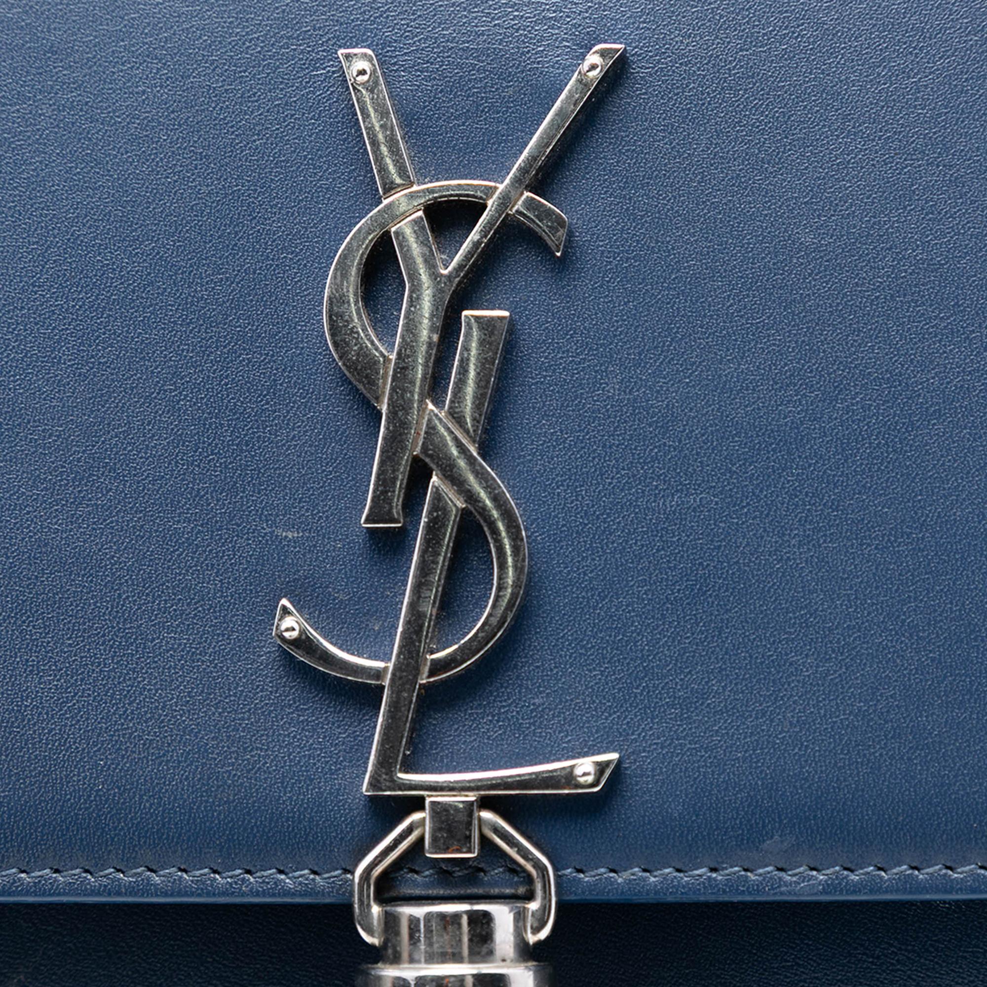 Saint Laurent Smooth Calfskin Monogram Kate Tassel Wallet on Chain