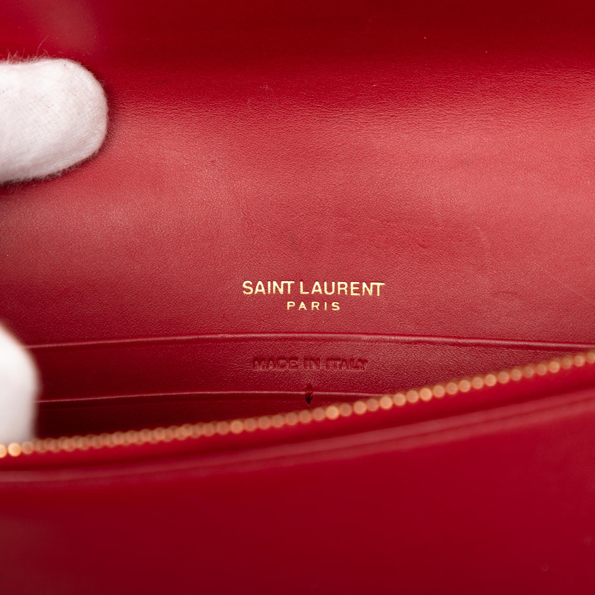 Saint Laurent Smooth Calfskin Monogram Kate Tassel Wallet on Chain