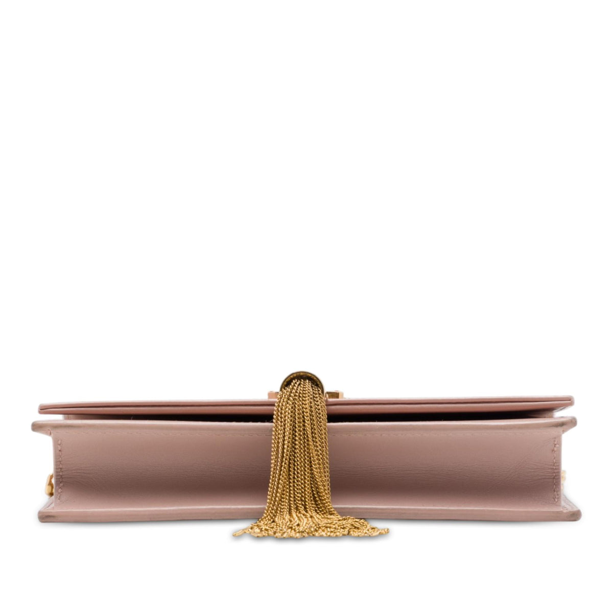 Saint Laurent Smooth Calfskin Monogram Kate Tassel Wallet on Chain