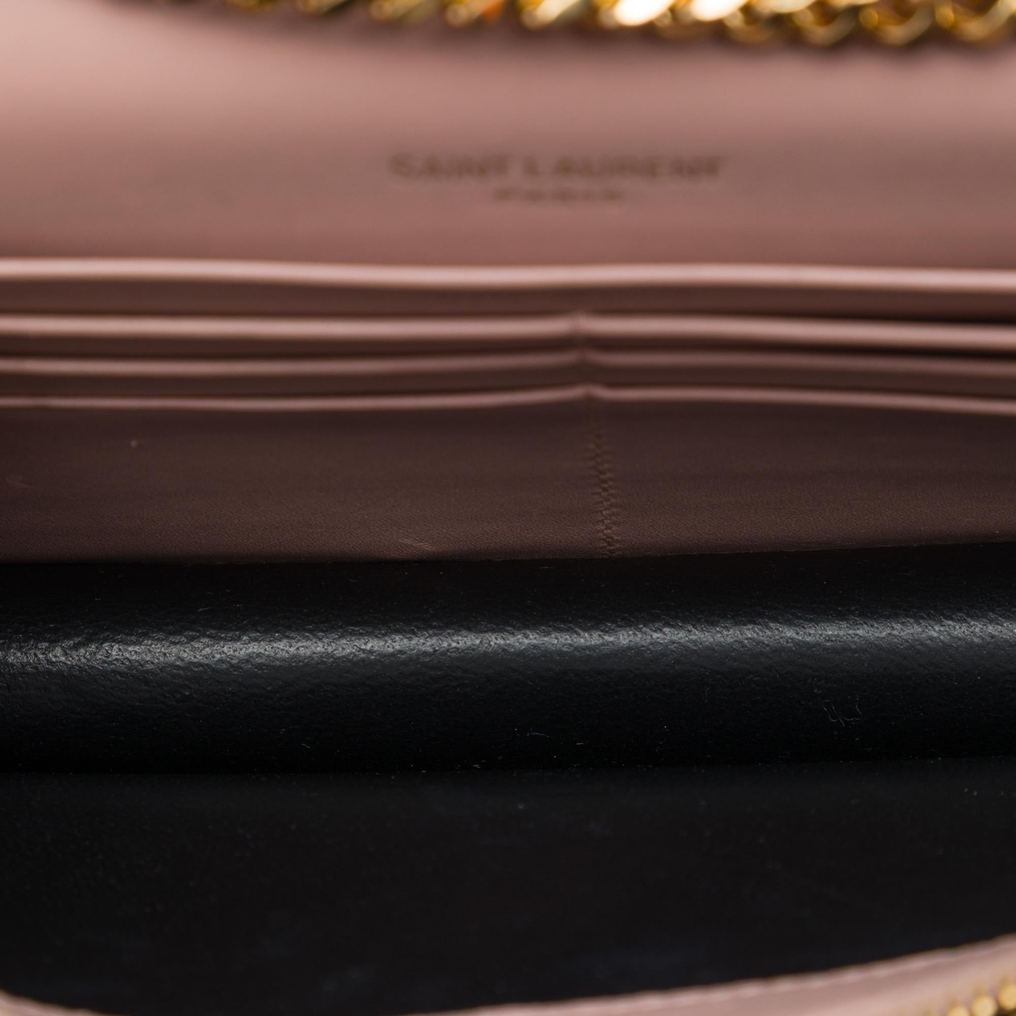 Saint Laurent Smooth Calfskin Monogram Kate Tassel Wallet on Chain