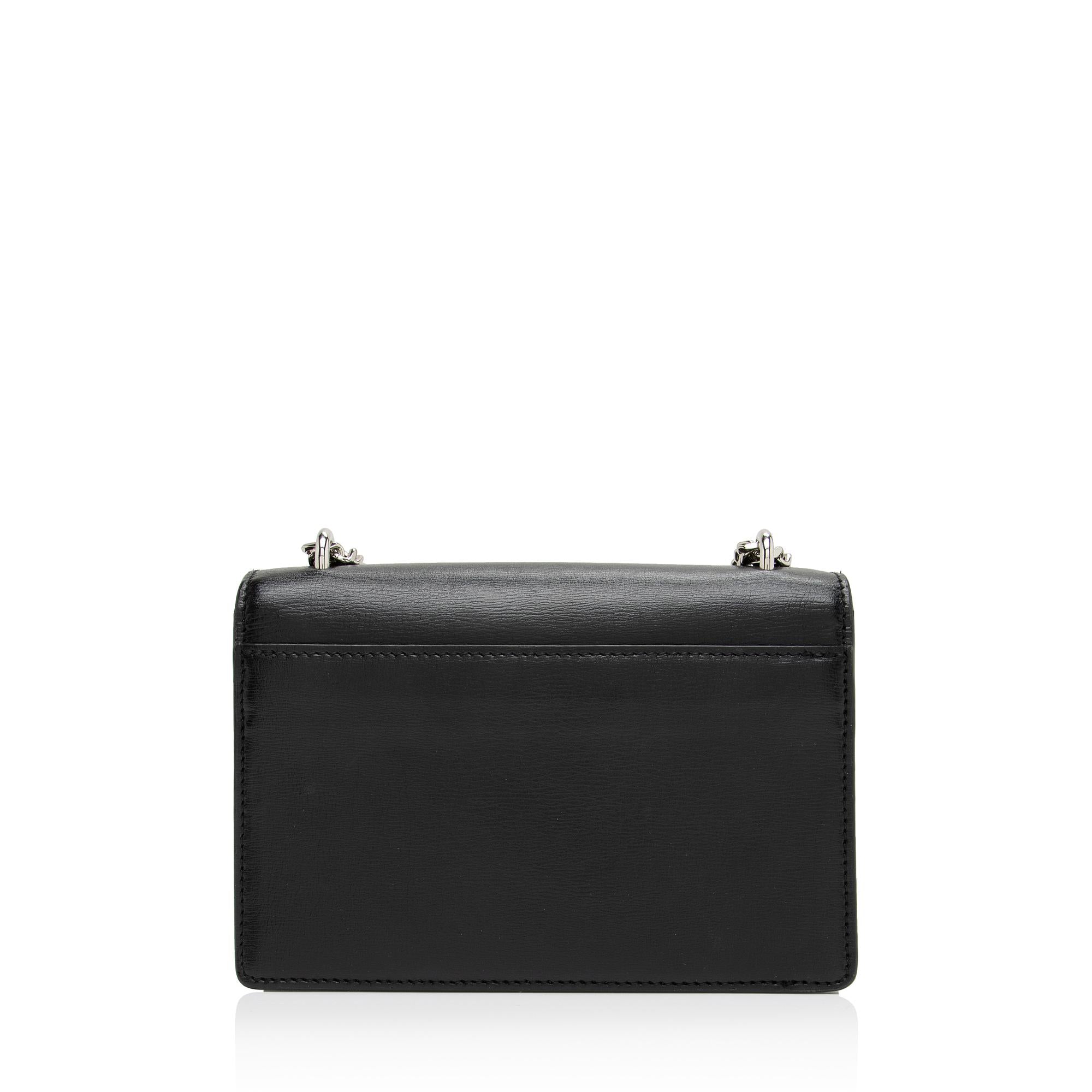 Saint Laurent Smooth Calfskin Monogram Sunset Mini Wallet on Chain Bag (SHF-JIh0bZ)
