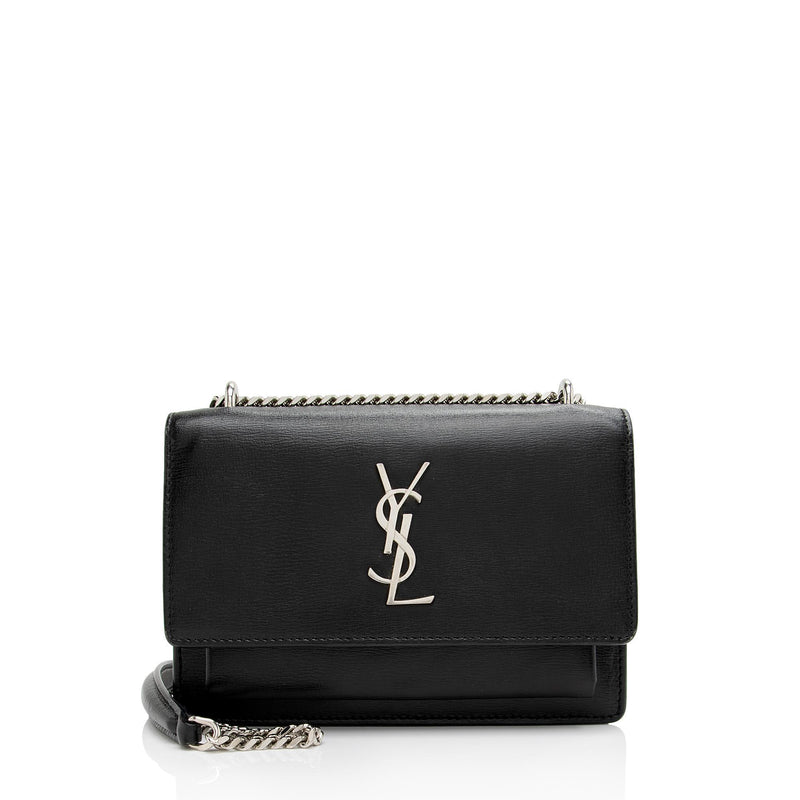 Saint Laurent Smooth Calfskin Monogram Sunset Mini Wallet on Chain Bag –  LuxeDH