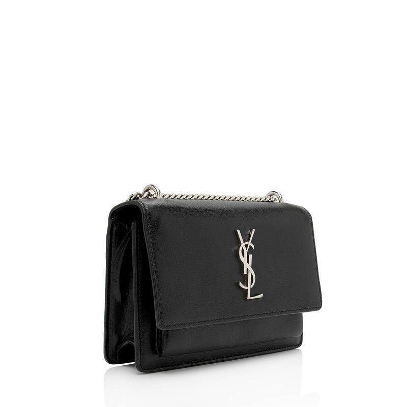 Saint Laurent Smooth Calfskin Monogram Sunset Mini Wallet on Chain Bag –  LuxeDH