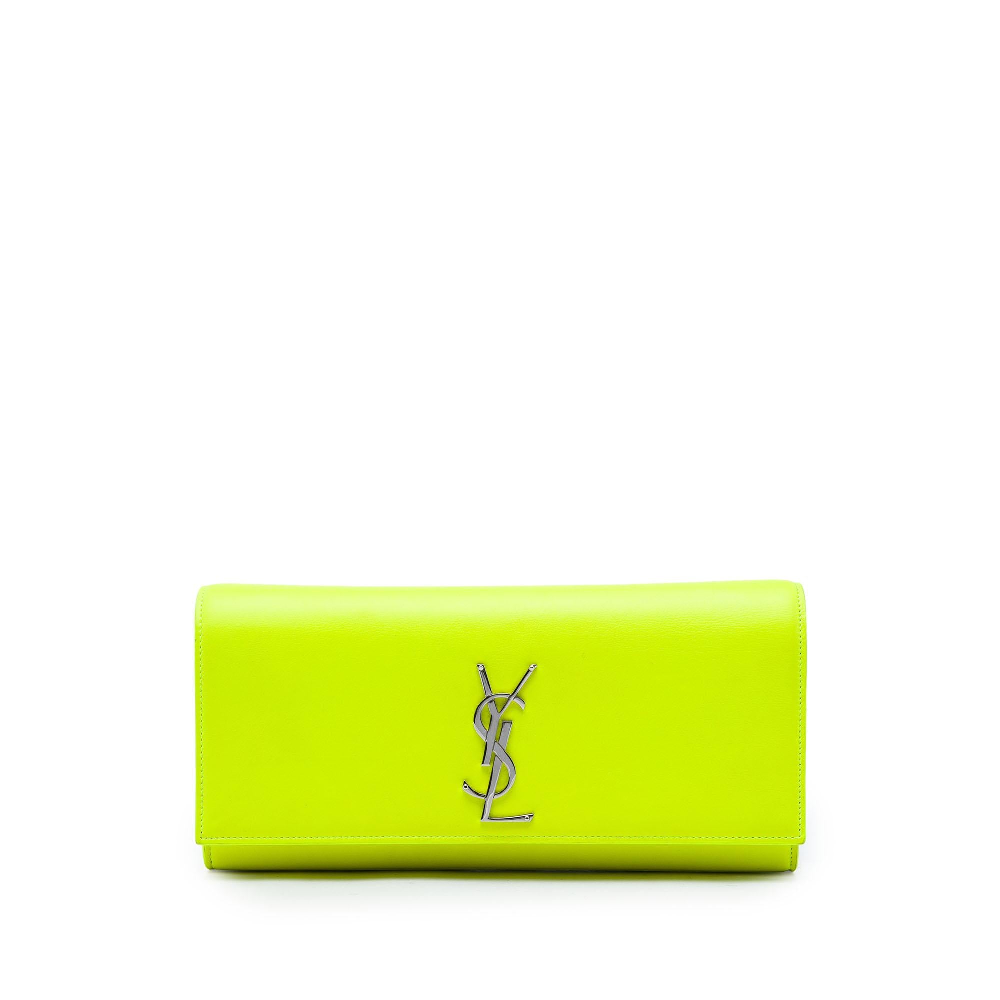 Saint Laurent Smooth Leather Cassandre Clutch