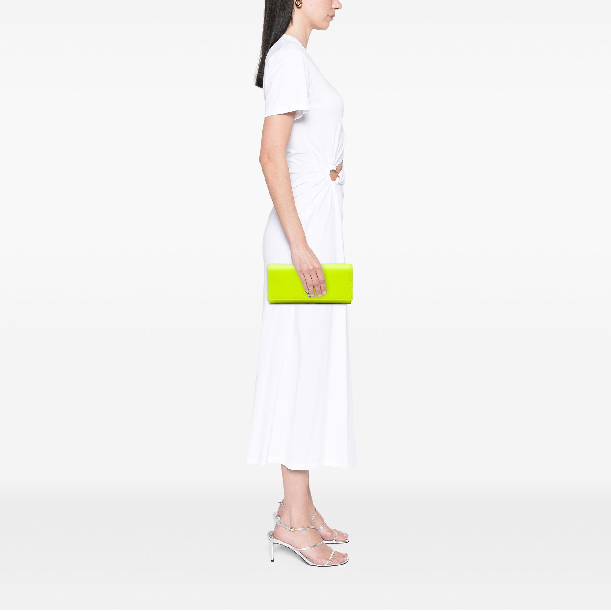 Saint Laurent Smooth Leather Cassandre Clutch