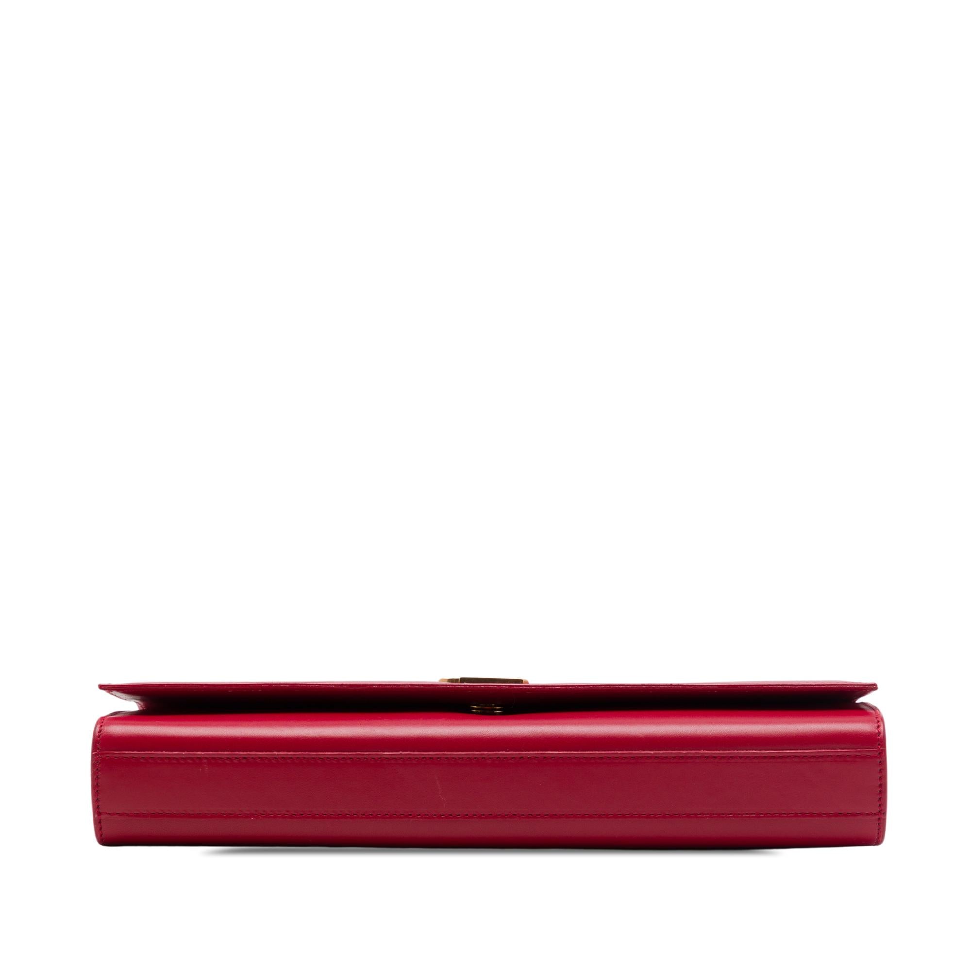 Saint Laurent Smooth Leather Cassandre Clutch