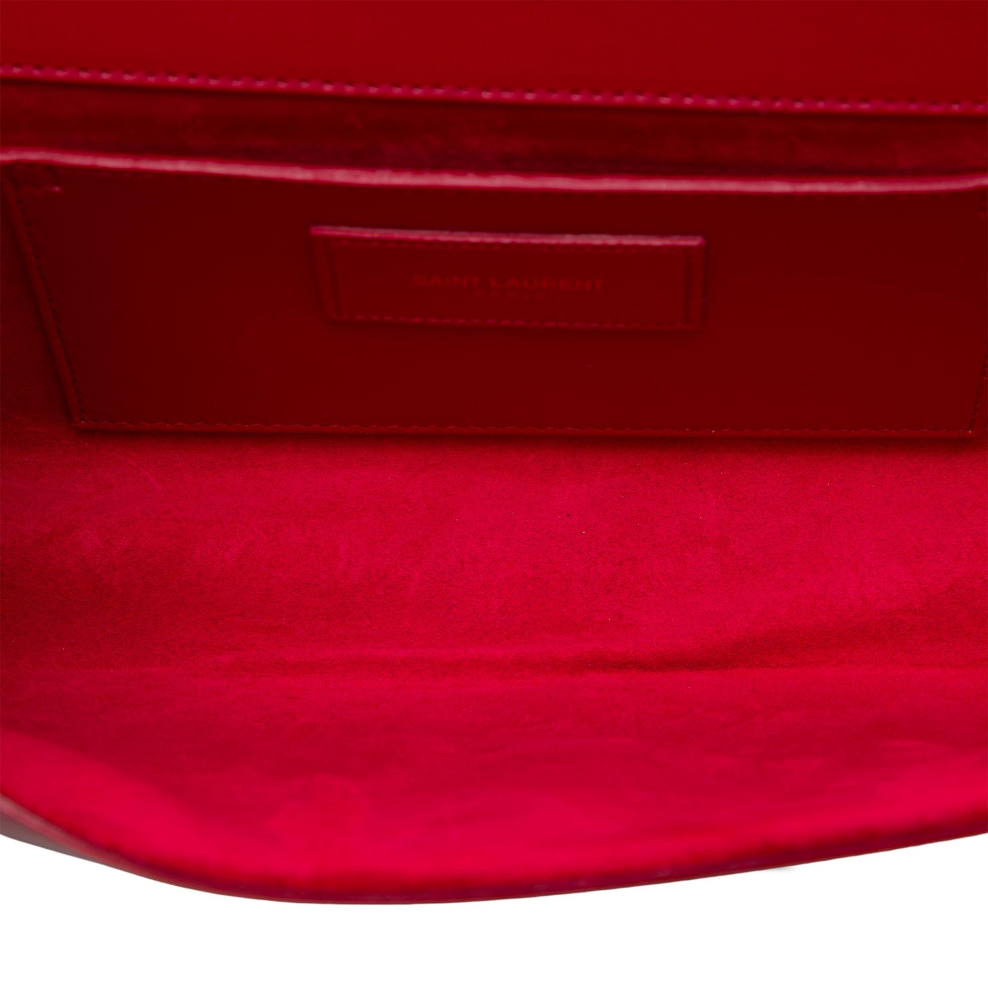 Saint Laurent Smooth Leather Cassandre Clutch