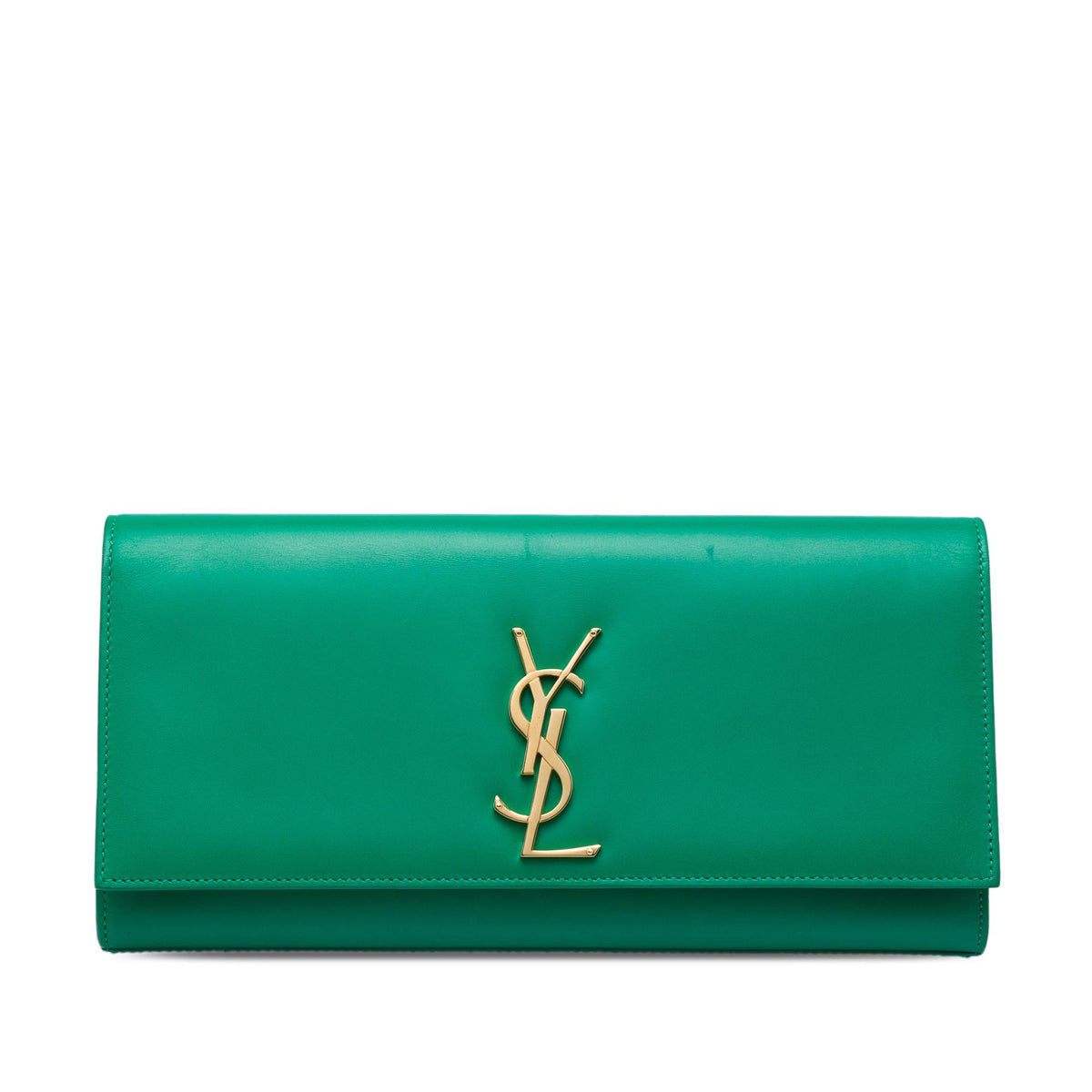 Saint Laurent Smooth Leather Cassandre Clutch