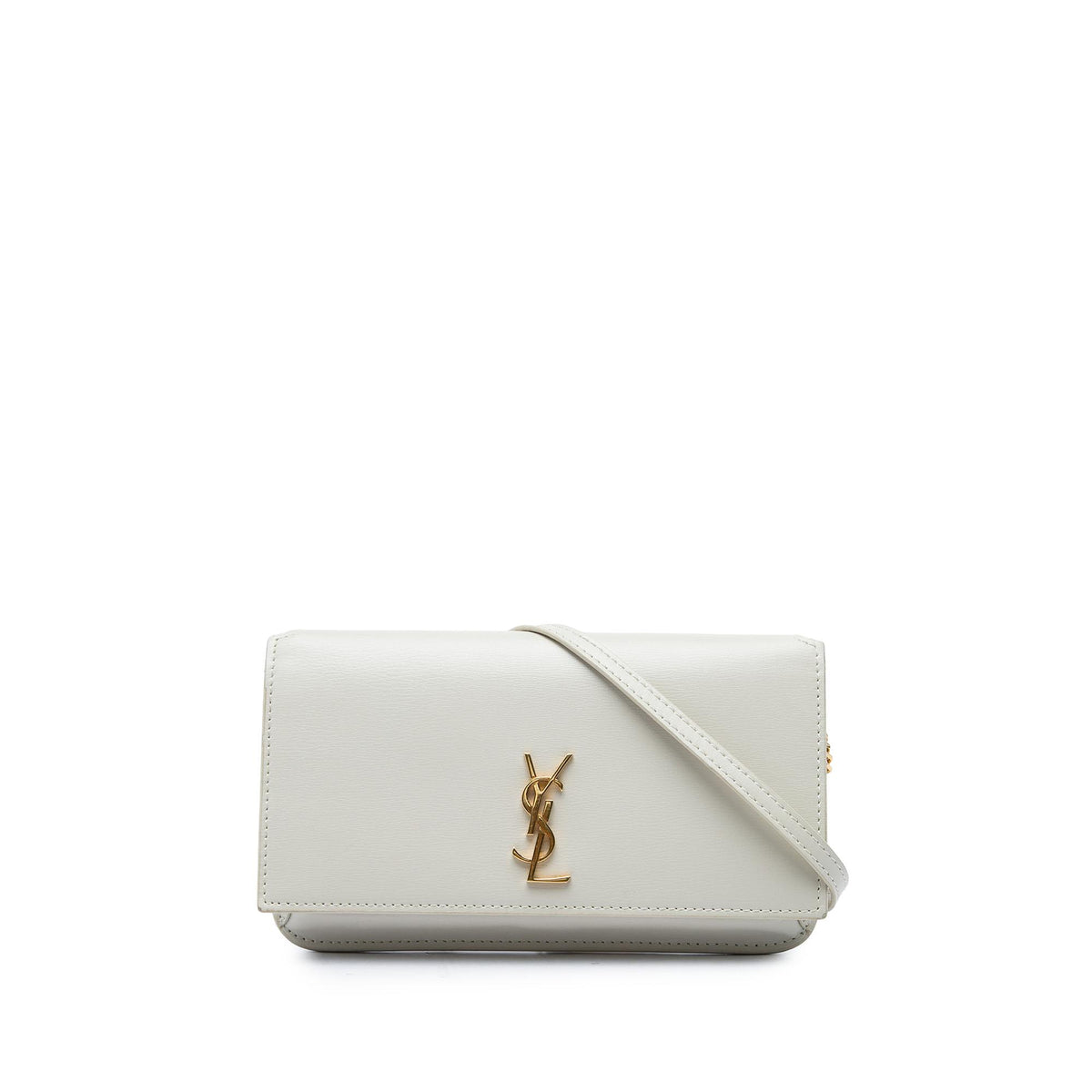 Saint Laurent Smooth Leather Cassandre Phone Holder