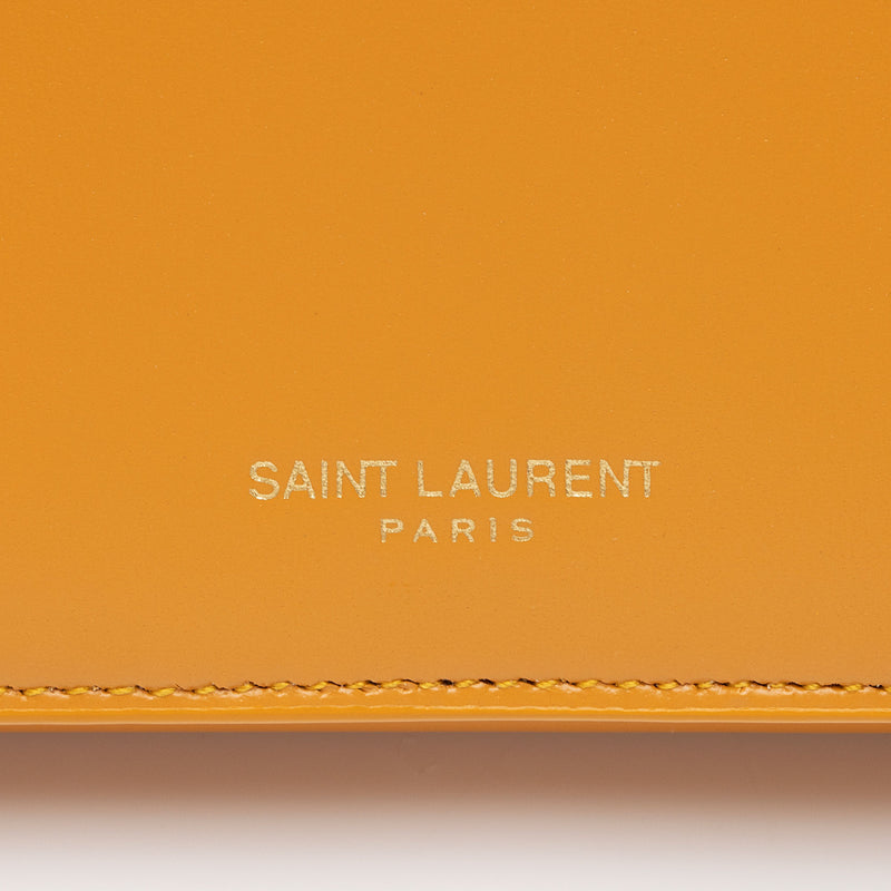 Saint Laurent Smooth Leather Mini Card Wallet on Chain (SHF-BKDP3r)