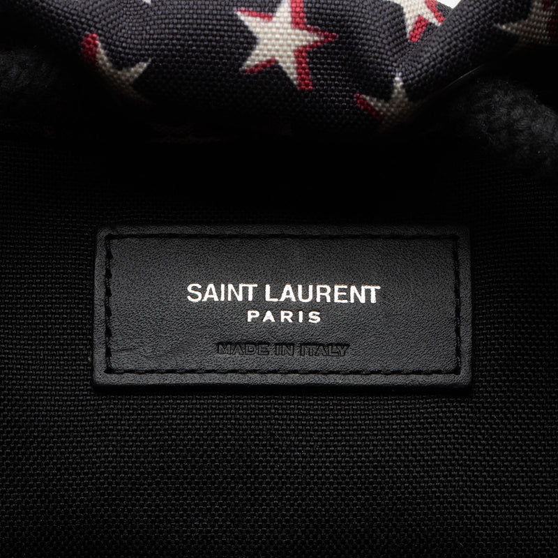 Saint Laurent Star Print Canvas City Sailor Backpack (SHF-Vua4jd)