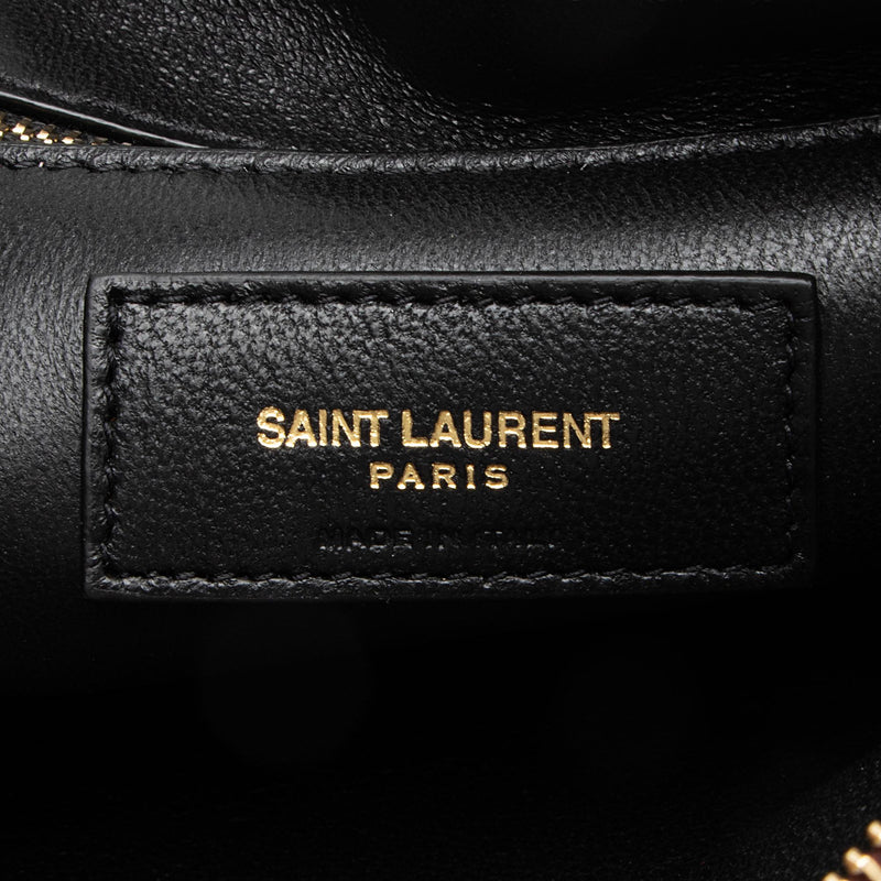 Saint Laurent Suede Monogram King Palm Crossbody (SHF-23057)