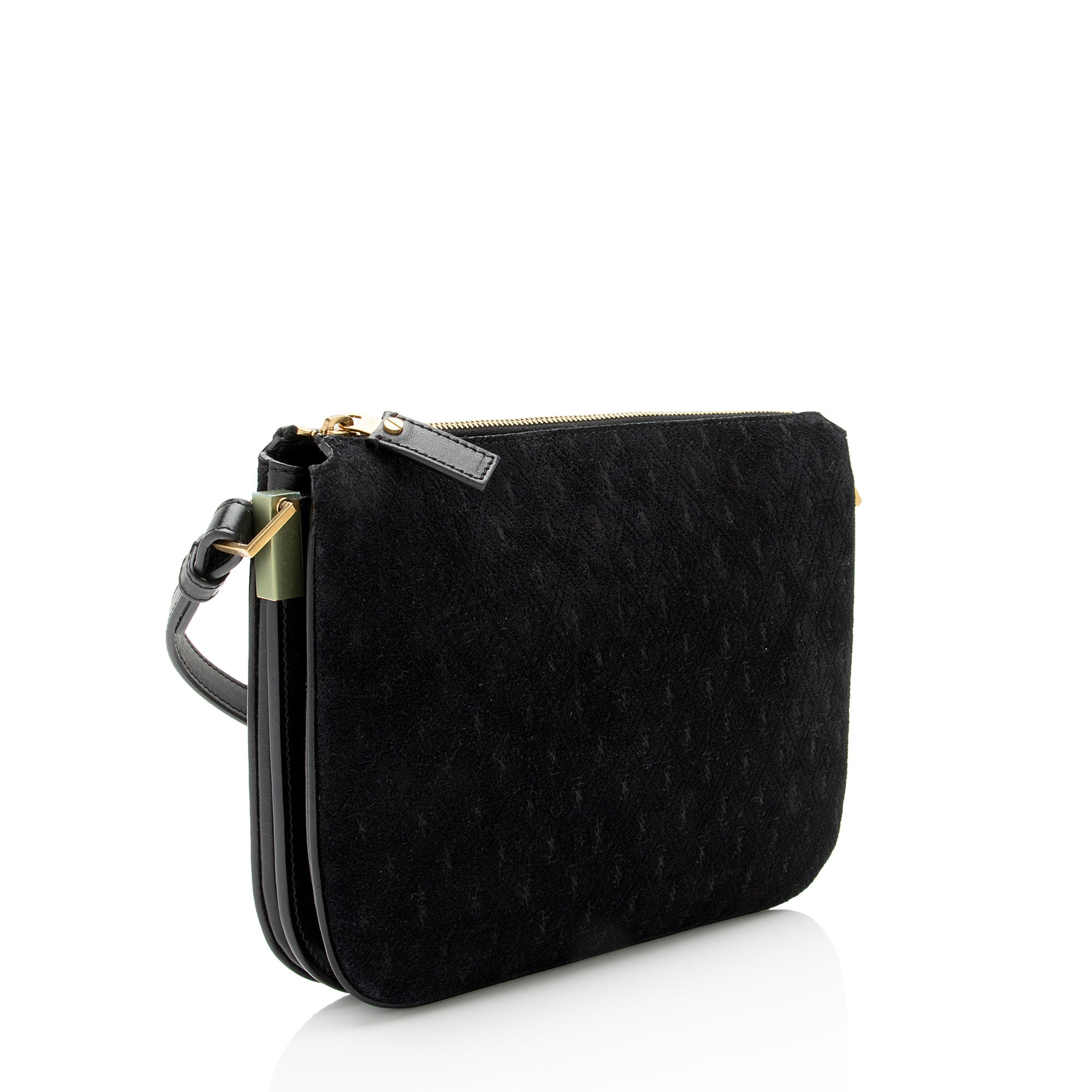 Saint Laurent Suede Monogram King Palm Crossbody Bag (SHF-eGBpnw)