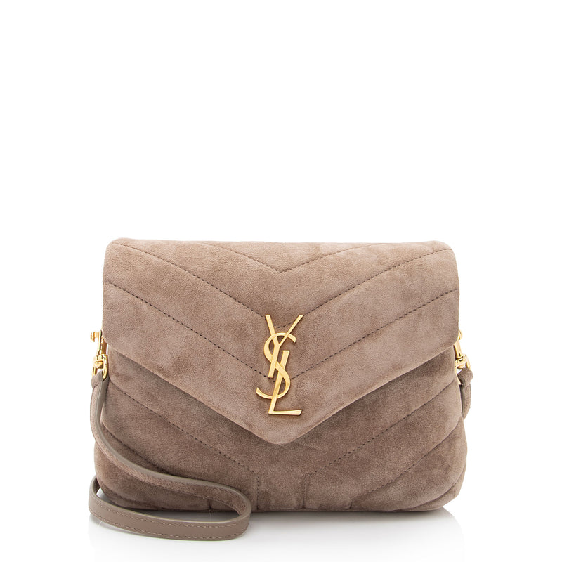 Saint Laurent Suede Monogram LouLou Toy Crossbody Bag (SHF-c1jm6y)