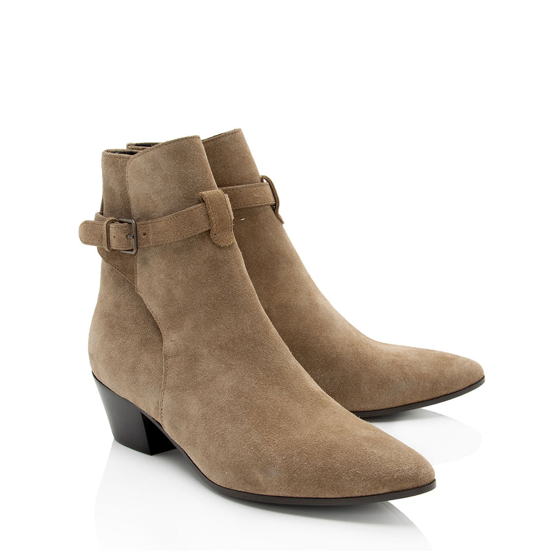 Saint Laurent Suede Wyatt Jodhpur Boots - Size 8.5 / 38.5 (SHF-4gdvBi)