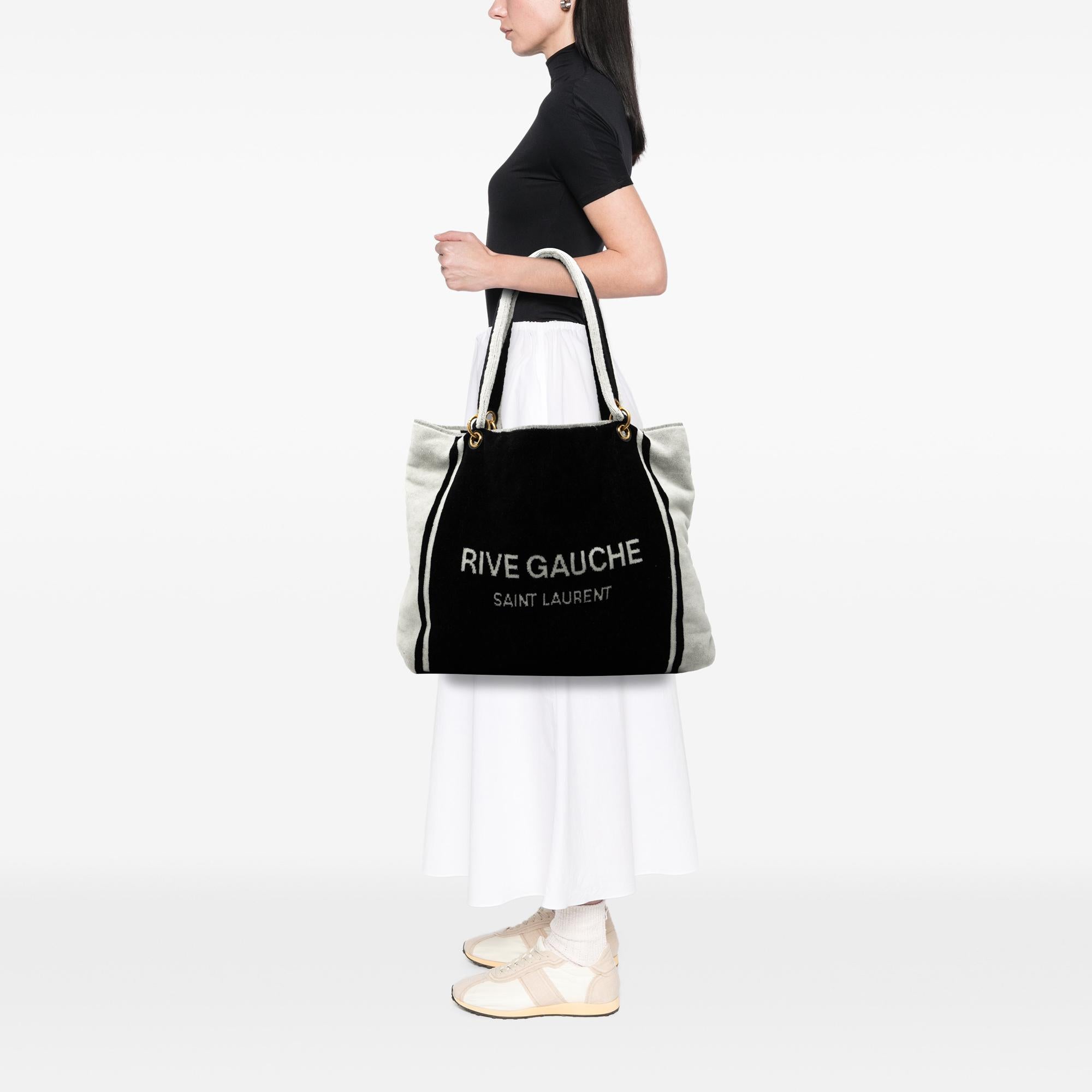Saint Laurent Terry Cloth Rive Gauche Tote