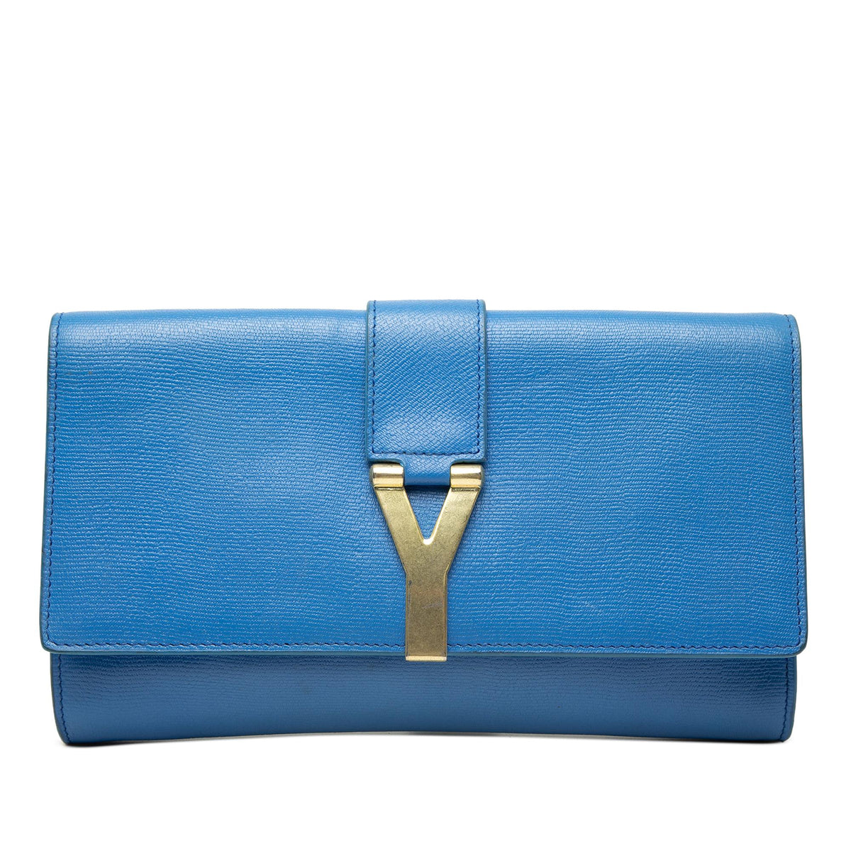 Saint Laurent Textured Leather Chyc Ligne Clutch