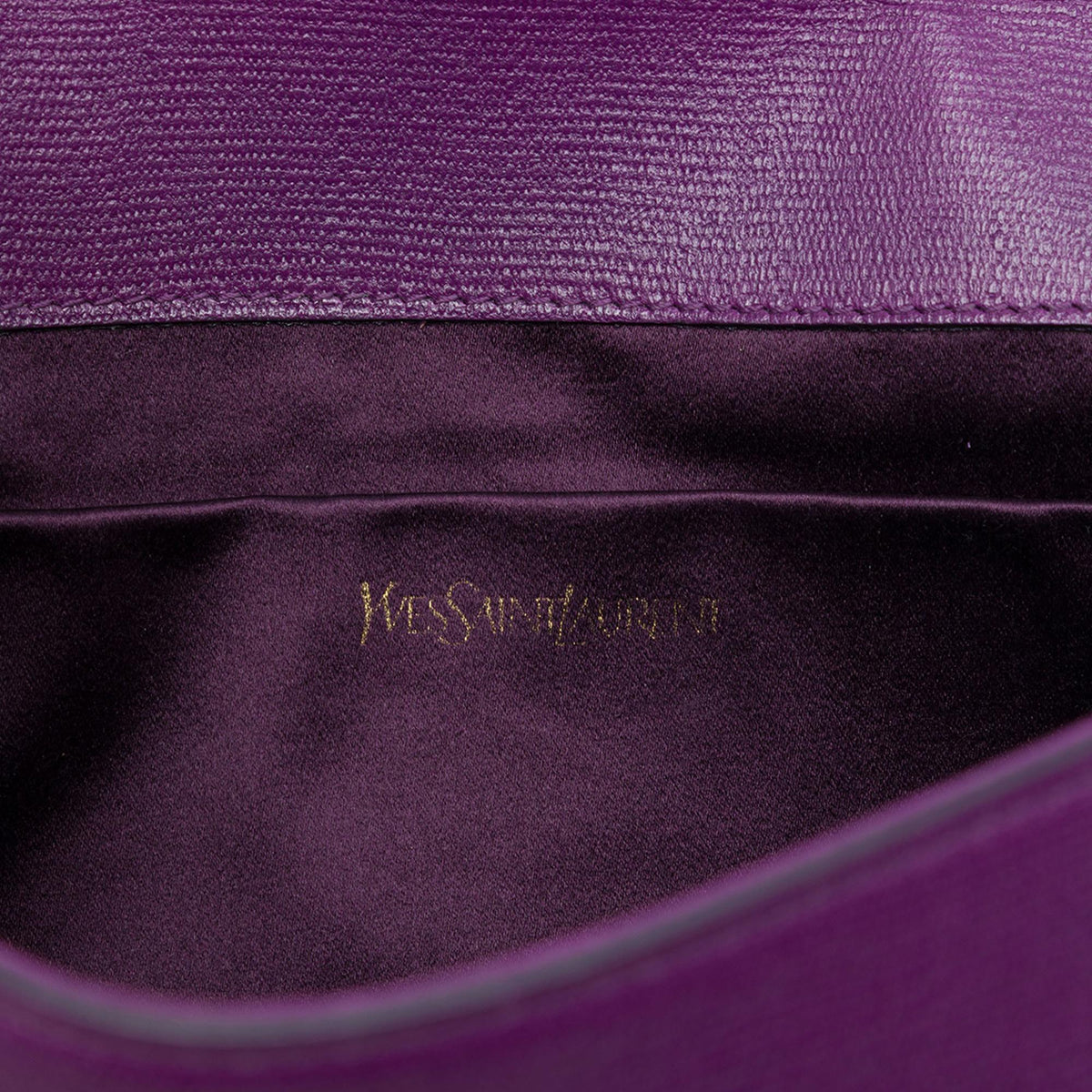 Saint Laurent Textured Leather Chyc Ligne Clutch