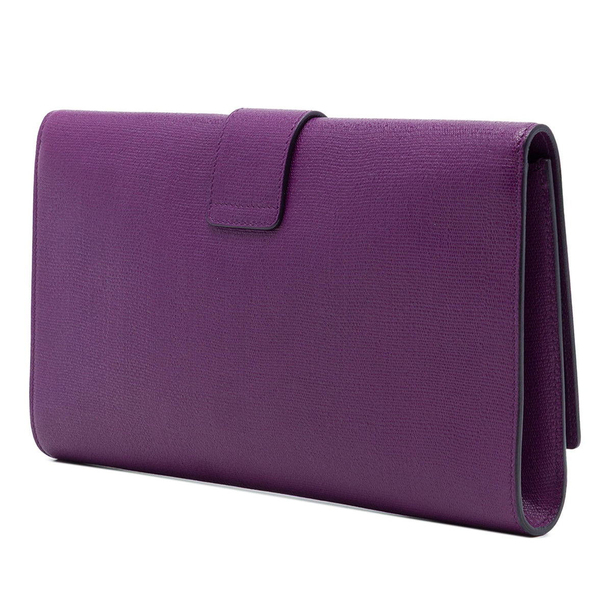 Saint Laurent Textured Leather Chyc Ligne Clutch