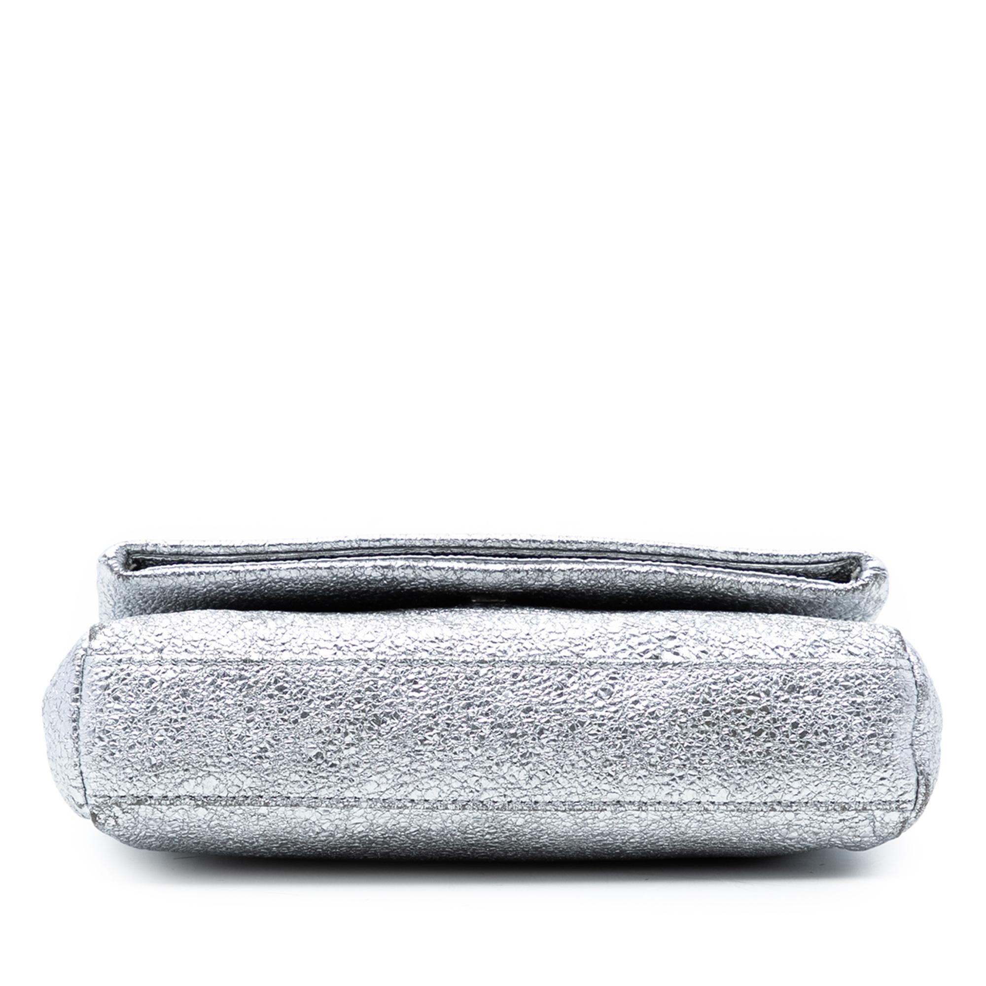 Saint Laurent Toy Metallic Crackled Calfskin Monogram West Hollywood Crossbody