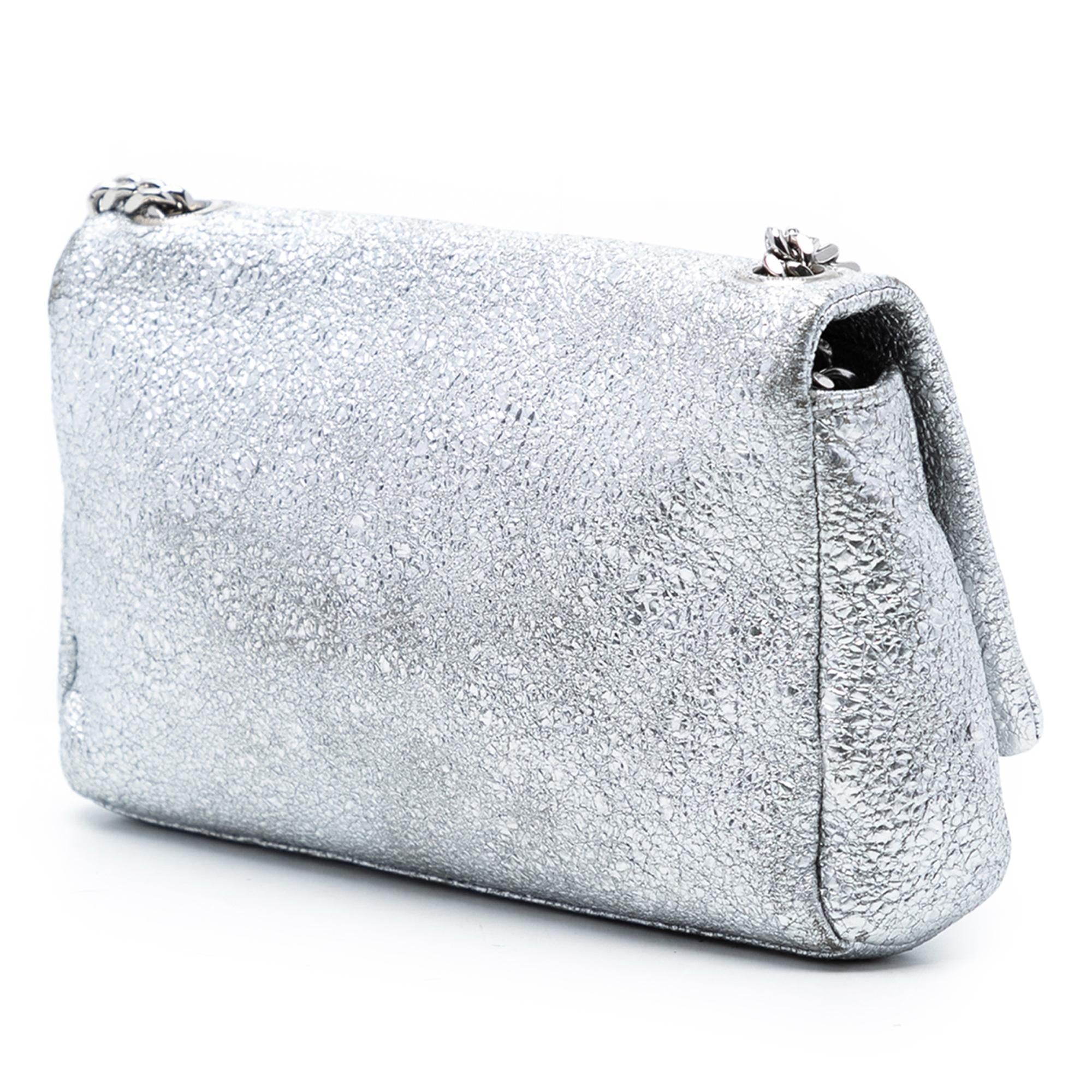 Saint Laurent Toy Metallic Crackled Calfskin Monogram West Hollywood Crossbody