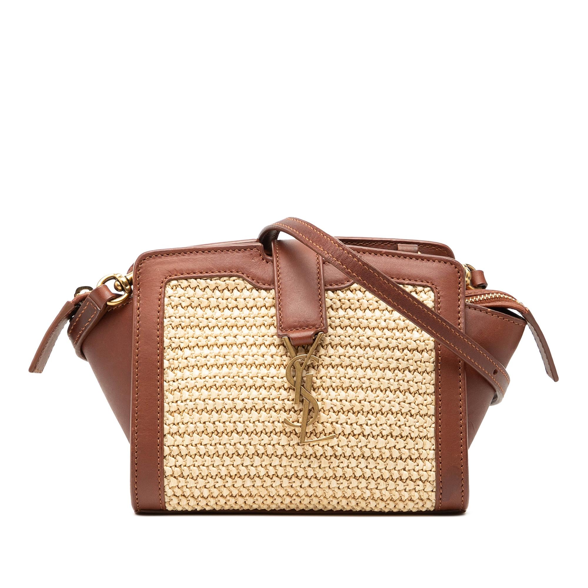 Saint Laurent Toy Raffia Monogram Downtown Cabas