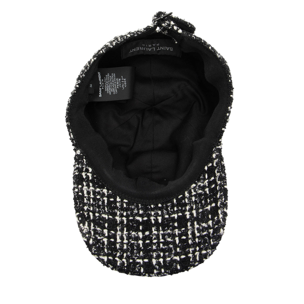 Saint Laurent Tweed Baseball Hat - Size M
