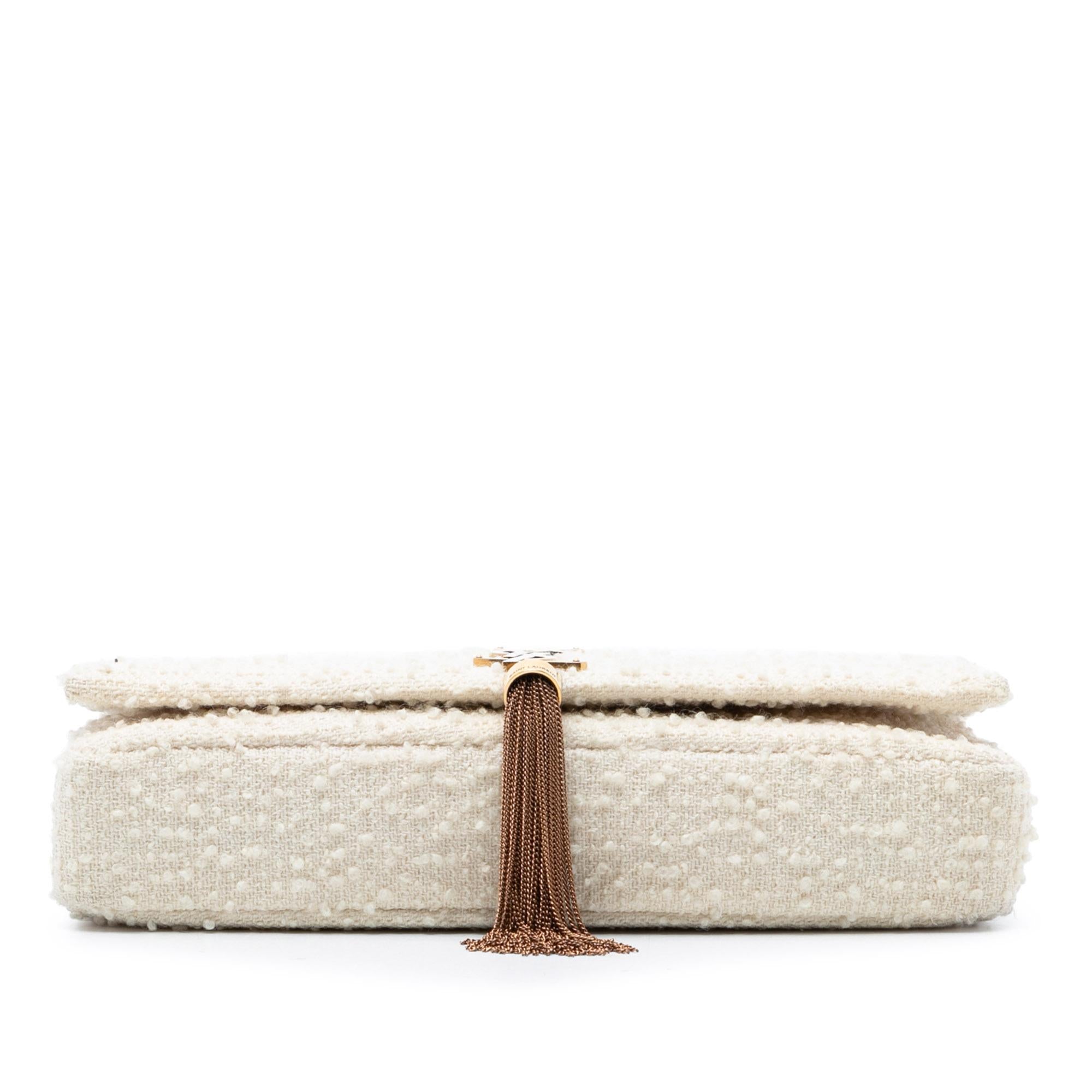 Saint Laurent Tweed Monogram Kate 99 Tassel Bag