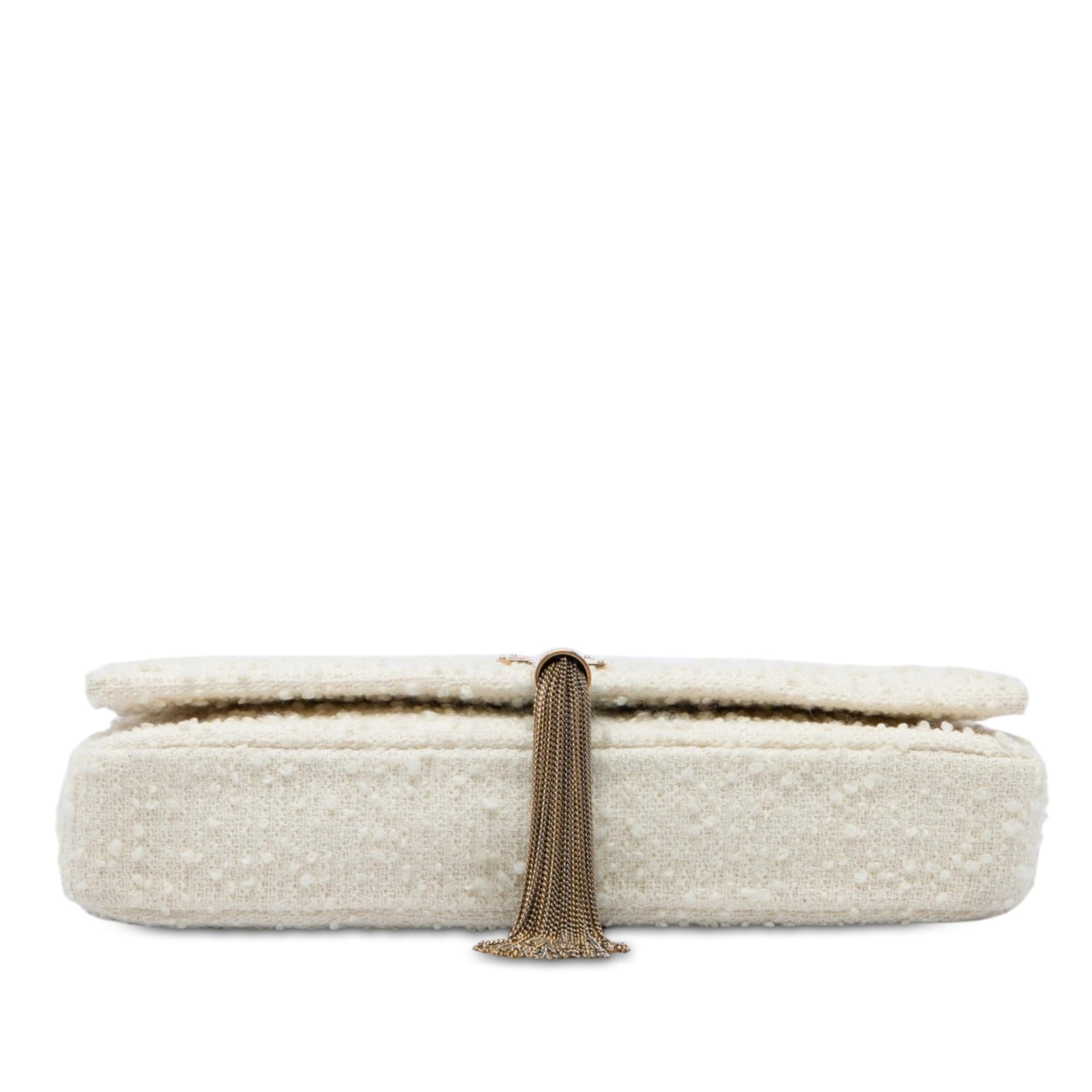 Saint Laurent Tweed Monogram Kate 99 Tassel Bag