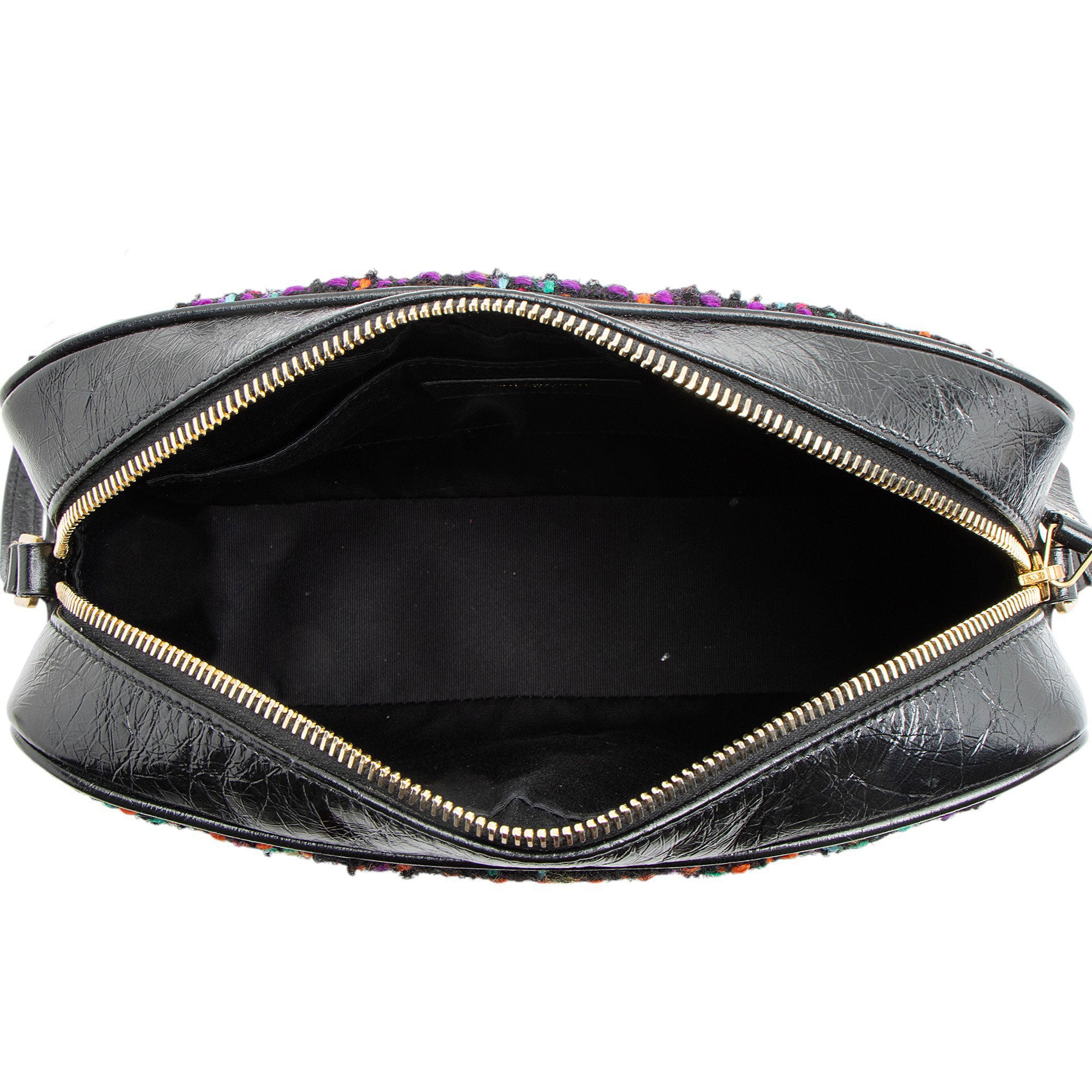 Saint Laurent Tweed Monogram Lou Camera Bag