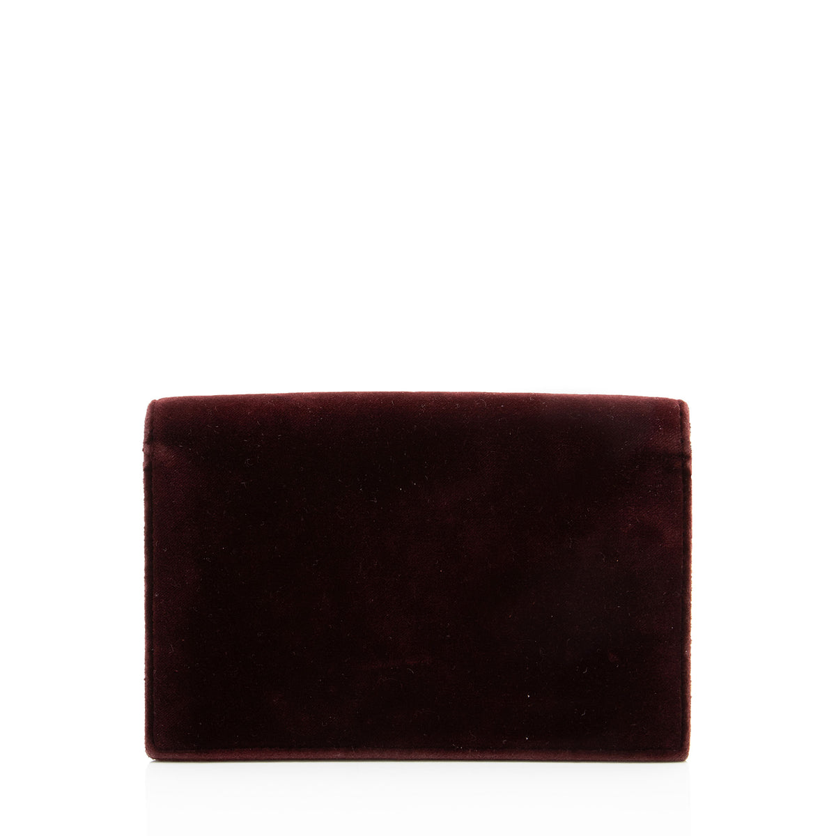 Saint Laurent Velvet Crystal Monogram Kate Tassel Chain Wallet