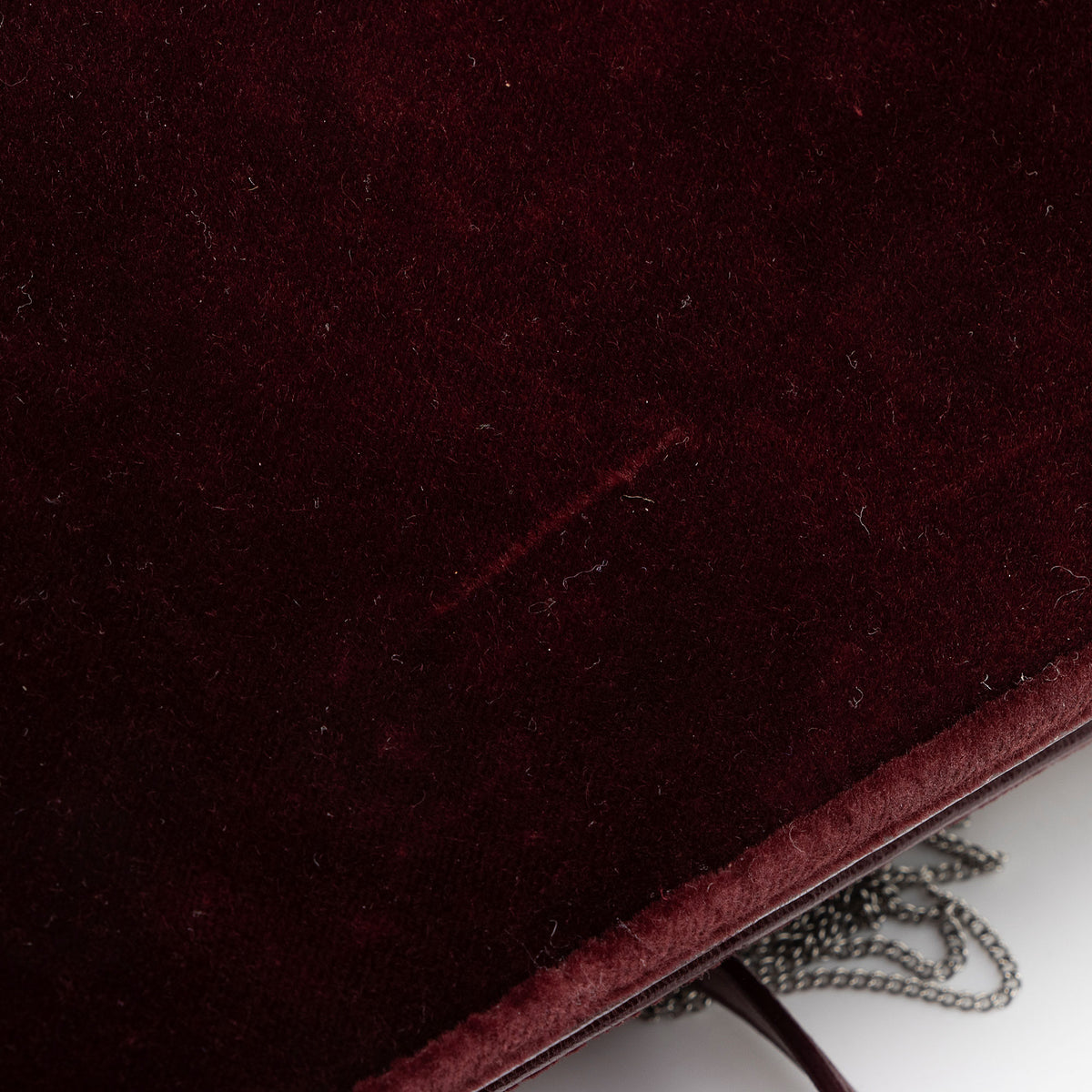 Saint Laurent Velvet Crystal Monogram Kate Tassel Chain Wallet