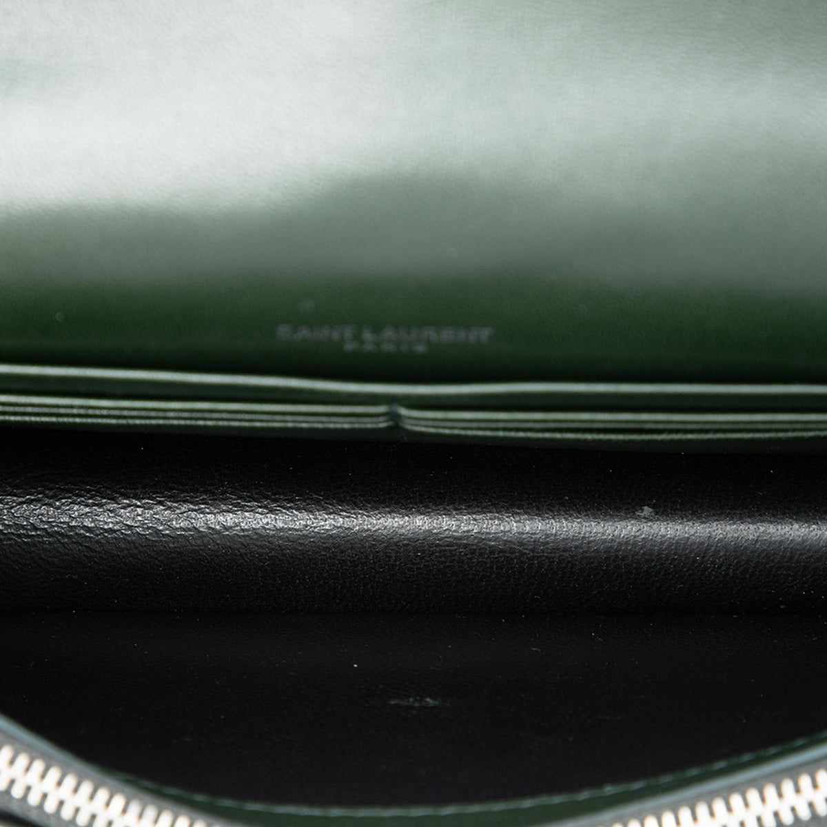 Saint Laurent Velvet Crystal Monogram Kate Tassel Wallet On Chain