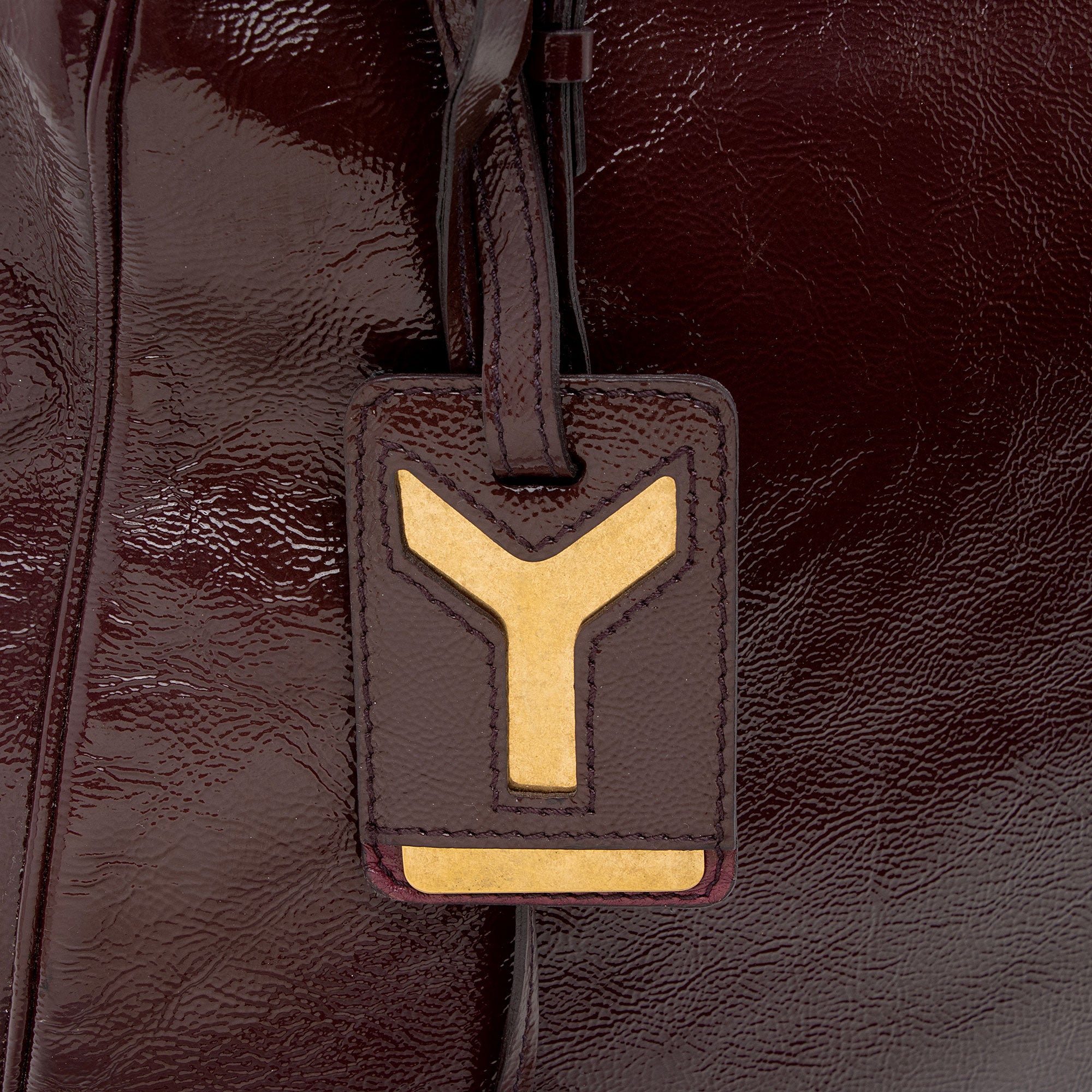Saint Laurent Vintage Patent Leather Majorelle Tote (SHF-8MqroY)
