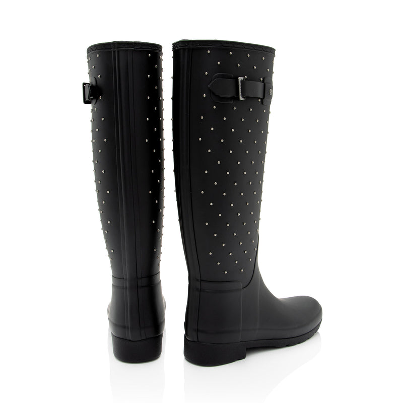 Saint Laurent x Hunter Rubber Studded Rain Boots - Size 6 / 36 (SHF-HBILuP)