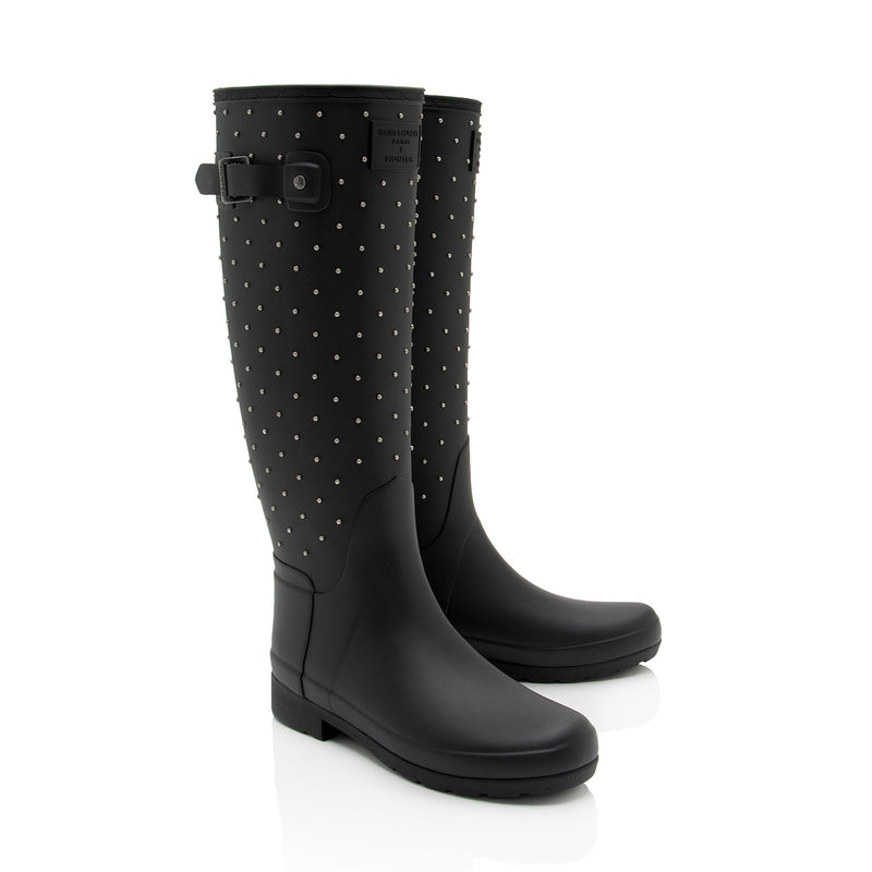 Saint Laurent x Hunter Rubber Studded Rain Boots - Size 6 / 36 (SHF-HBILuP)