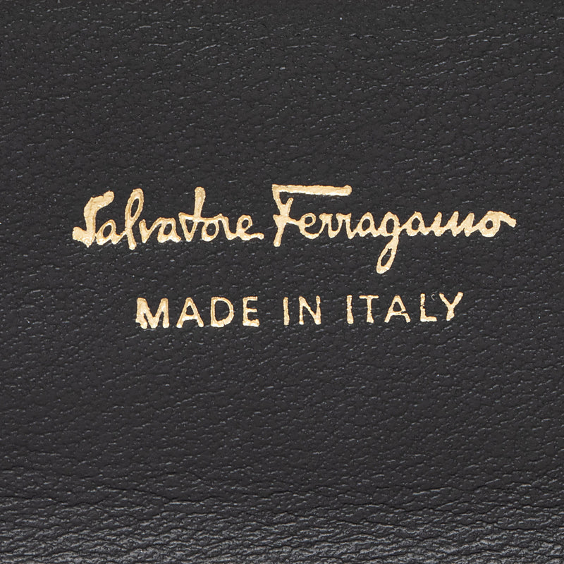 Salvatore Ferragamo Calfskin Gancini Continental Wallet (SHF-raZTbM)
