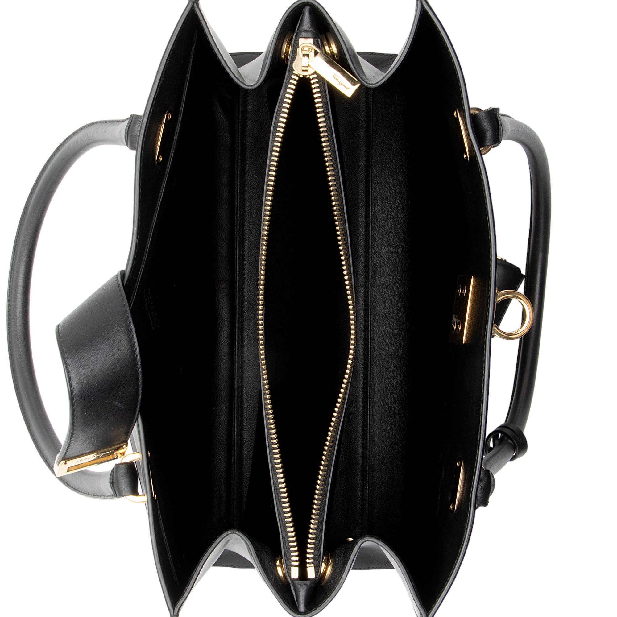 Salvatore Ferragamo Calfskin Gancini Lock Marlene Medium Tote (SHF-URE