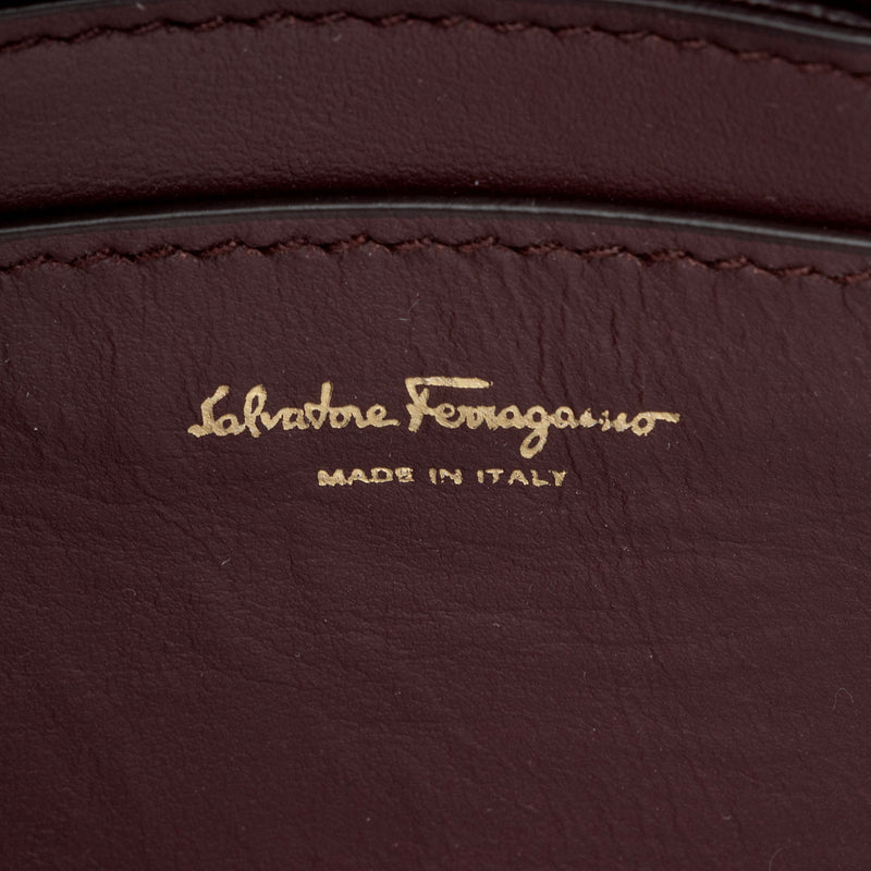 Salvatore Ferragamo Calfskin Vela Large Flap Crossbody Bag (SHF-KZPFvx)