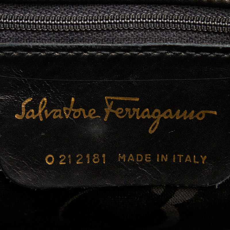 Salvatore Ferragamo Gancini Leather Satchel (SHG-Ke8iYL)