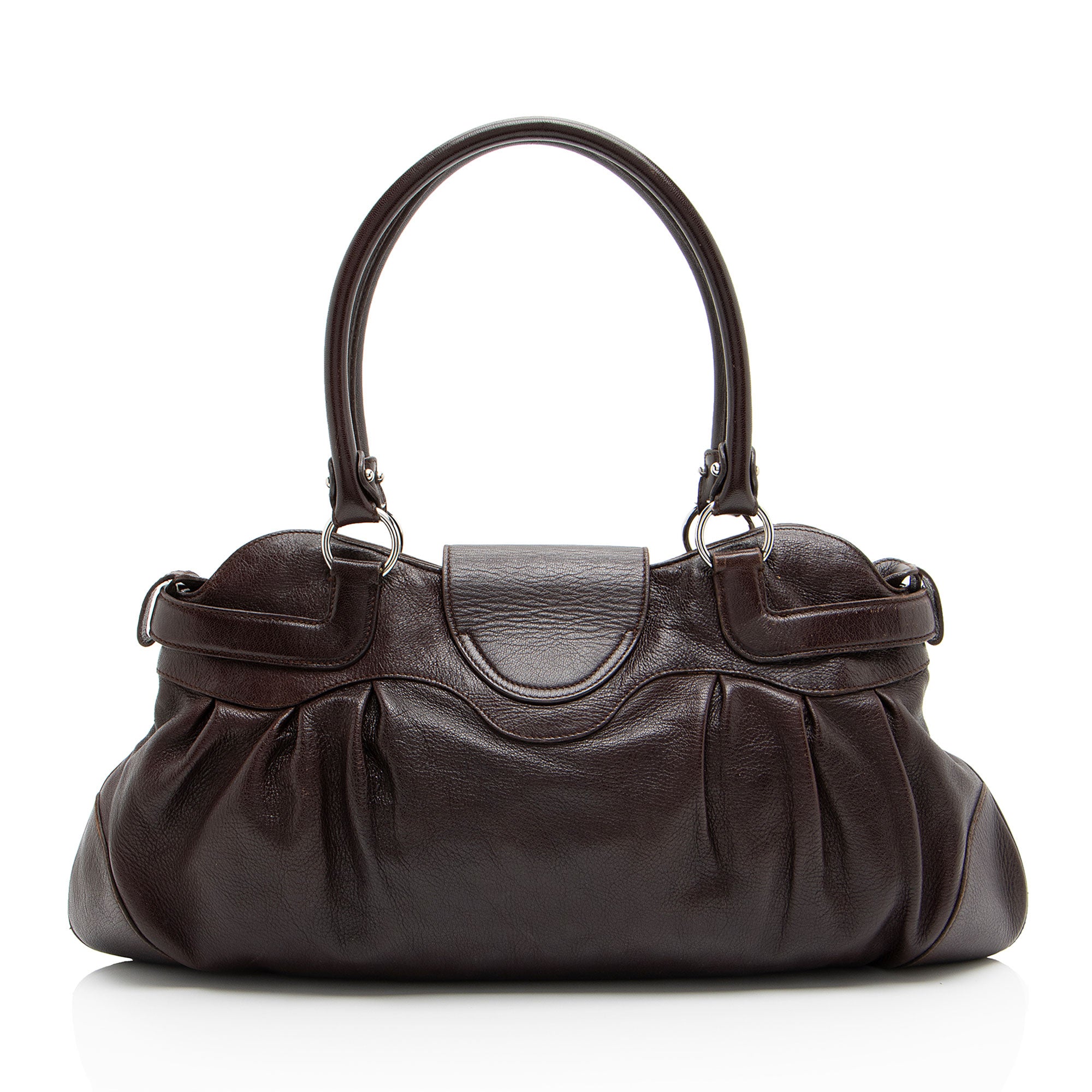 Salvatore Ferragamo Leather Gancini Marisa Satchel