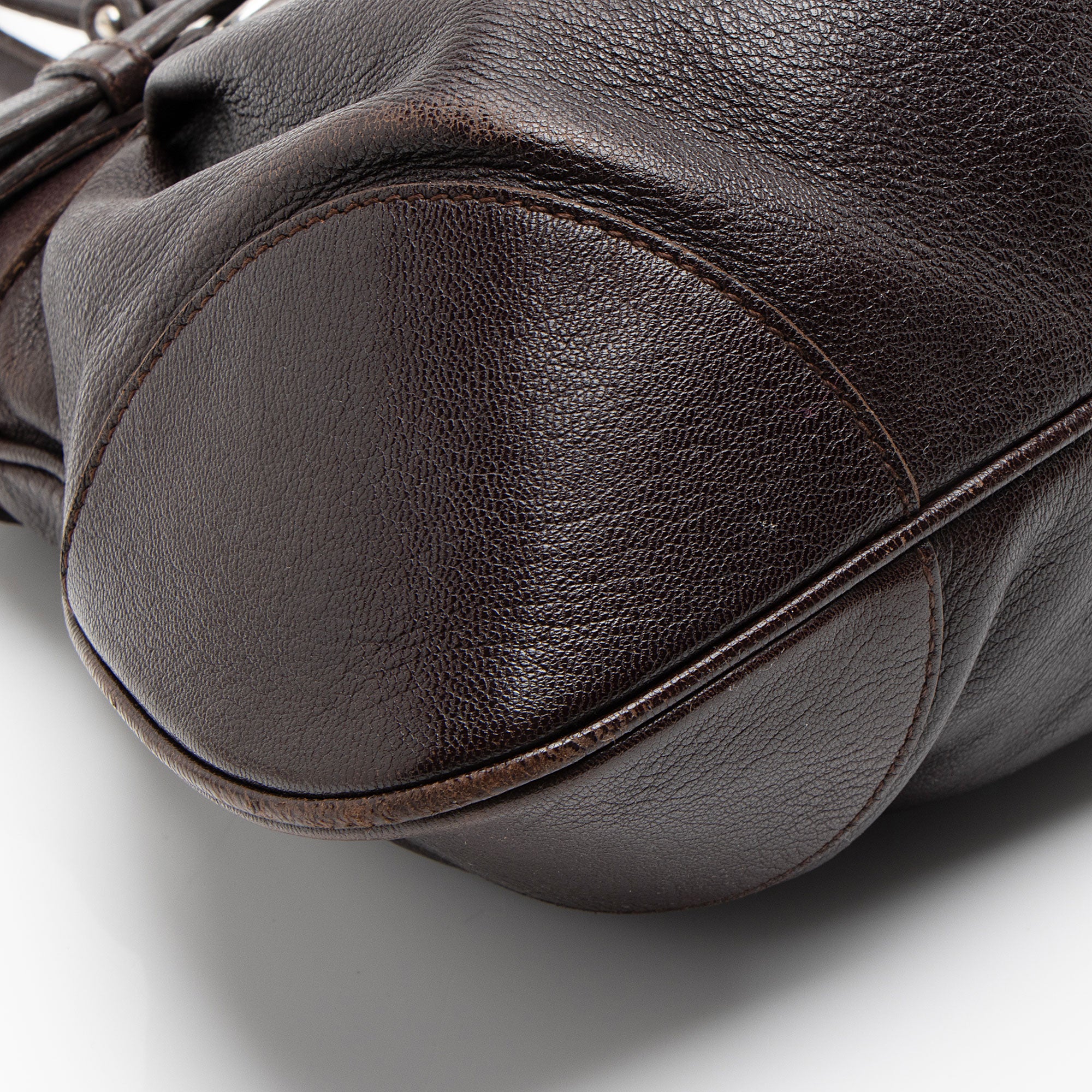 Salvatore Ferragamo Leather Gancini Marisa Satchel
