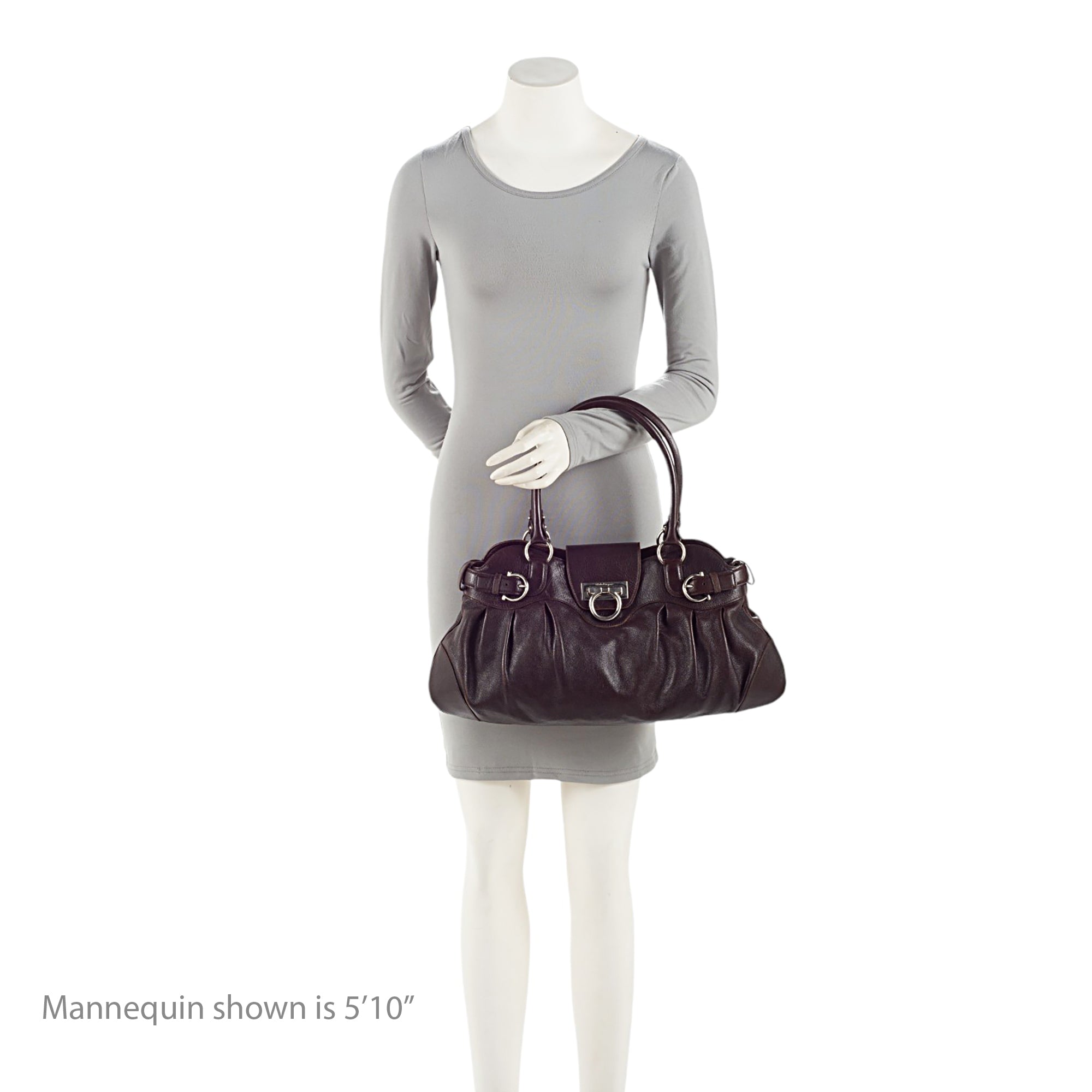 Salvatore Ferragamo Leather Gancini Marisa Satchel