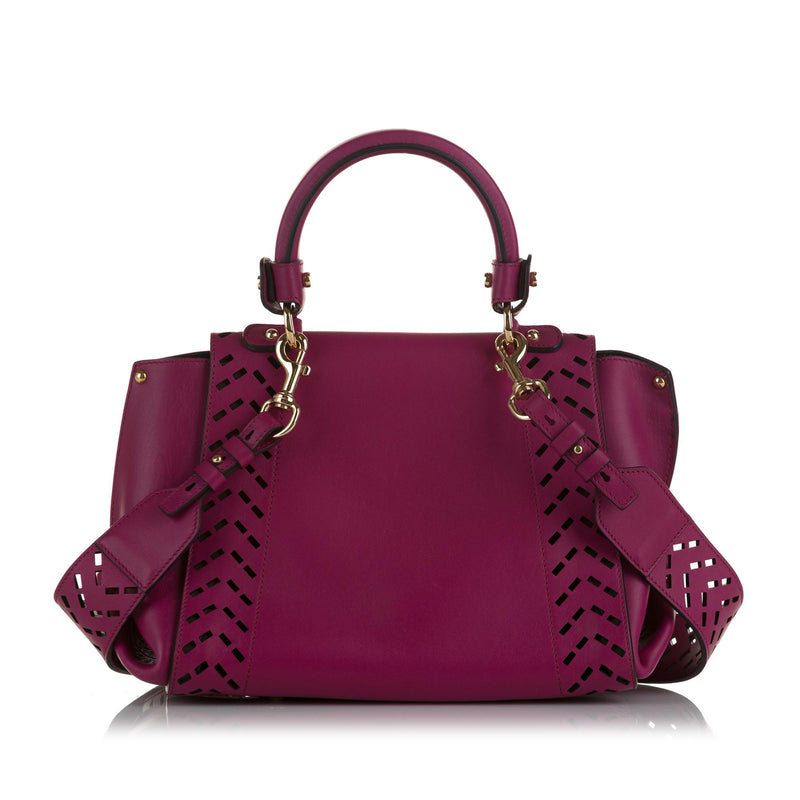 Salvatore Ferragamo Laser Cut Gancini Sofia Satchel (SHG-Rq9U0y)