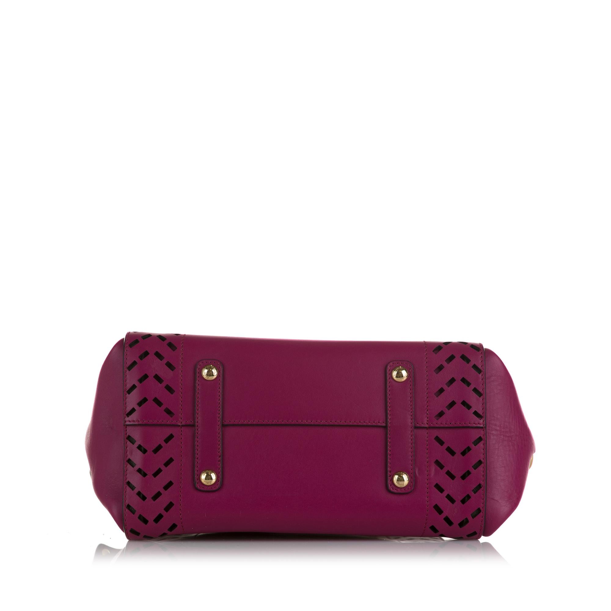 Salvatore Ferragamo Laser Cut Gancini Sofia Satchel (SHG-Rq9U0y)